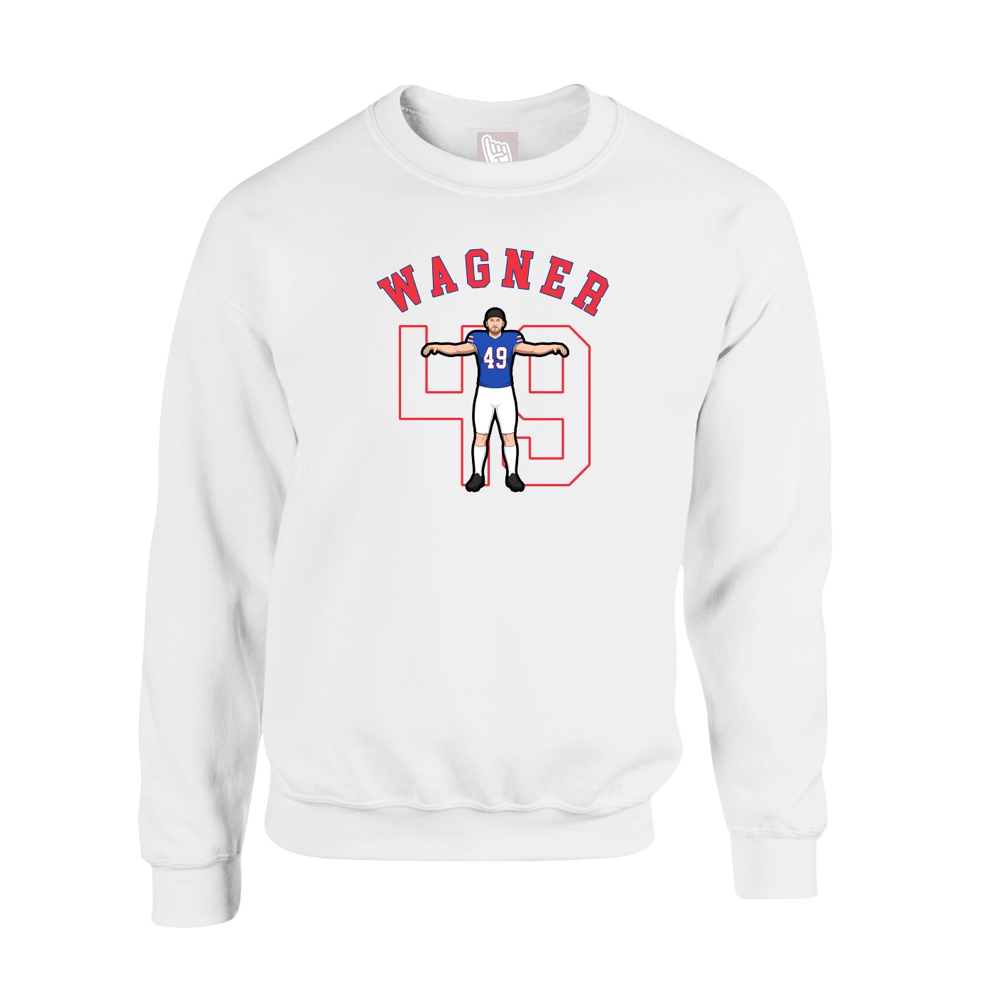 Fleece Crew — Shirsey Arch in White
