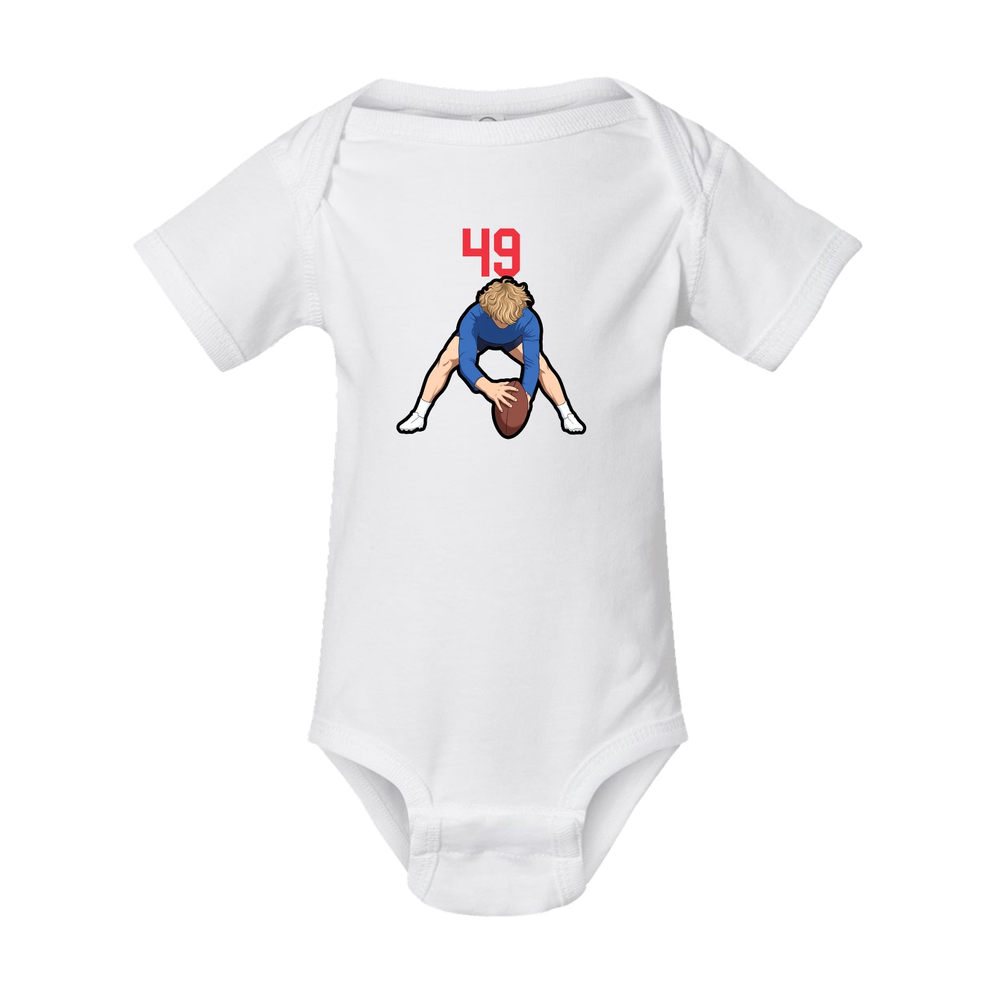 Baby Onesie — Number Top in White