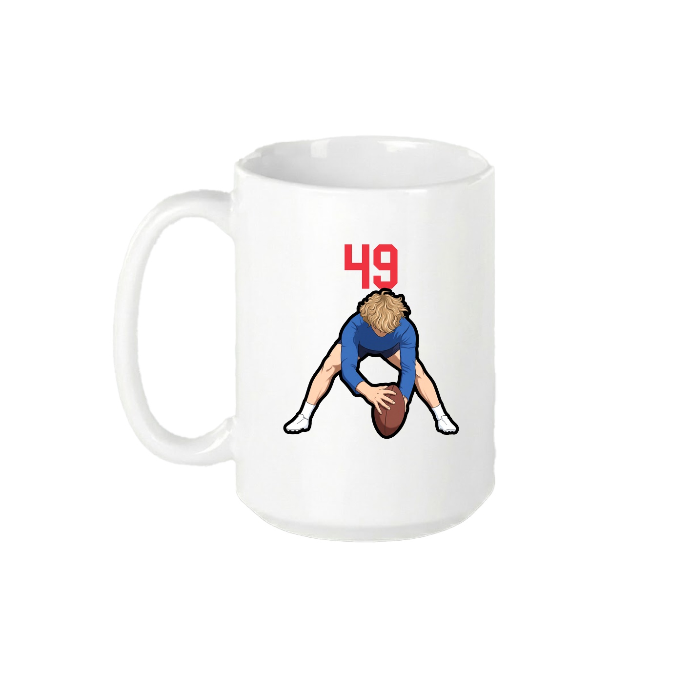 15oz Coffee Mug — Number Top in White