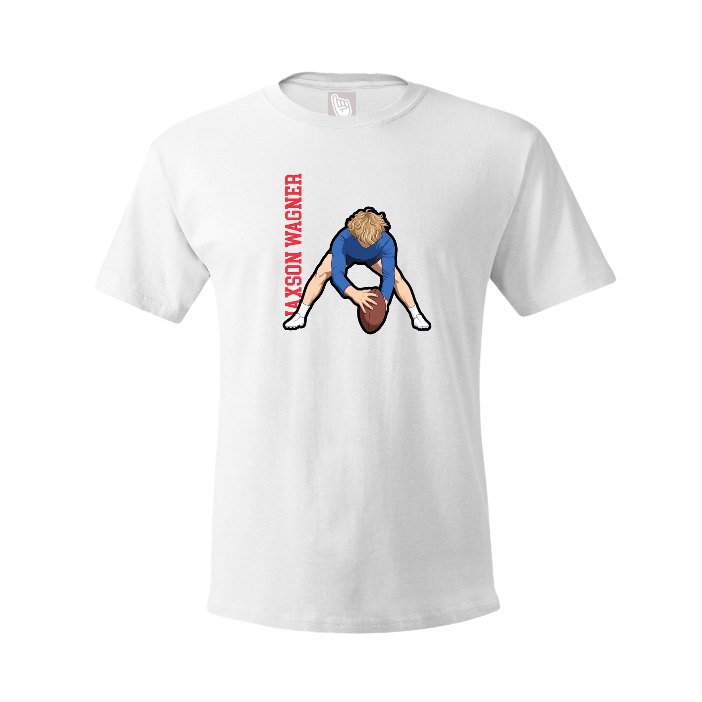 Tee — Name Vertical in White