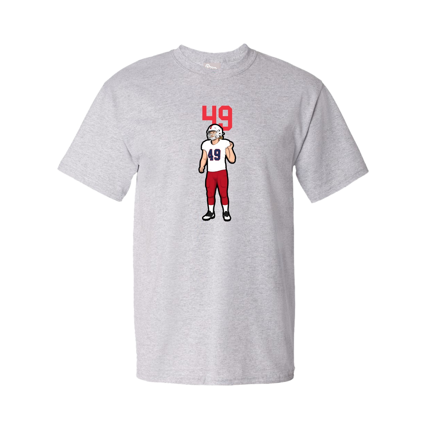Youth Tee — Number Top in Grey