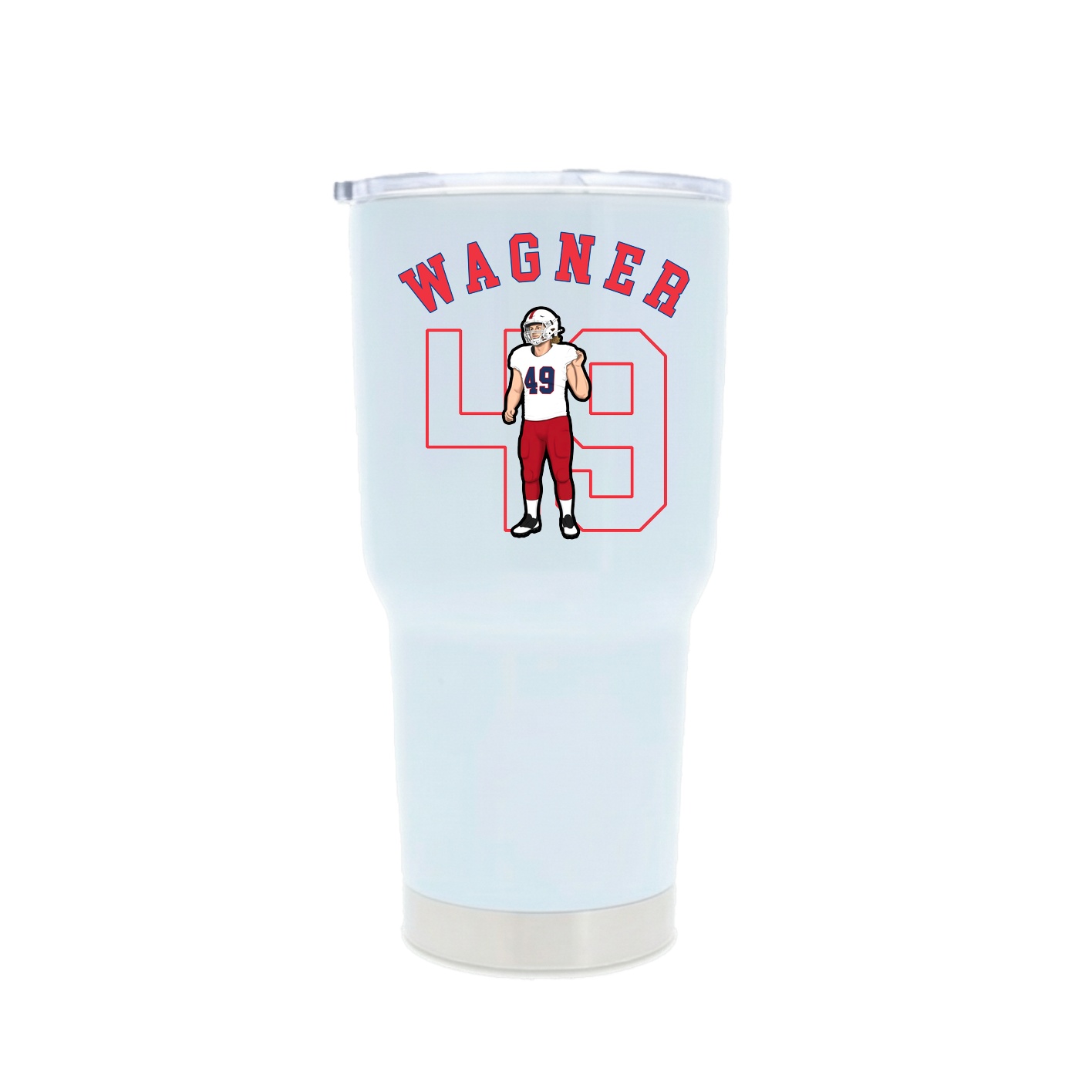 30oz Stainless Steel Tumbler — Shirsey Arch in White