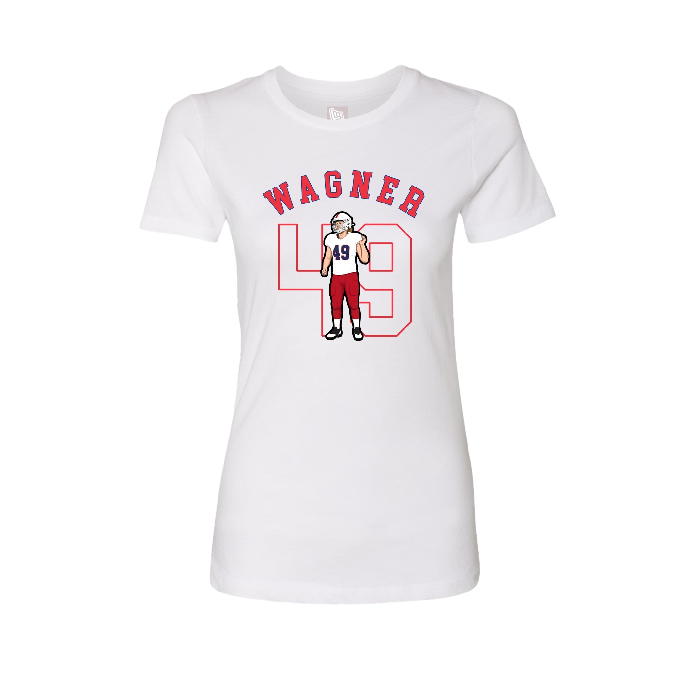 Fitted Women's Tee — Shirsey Arch in White