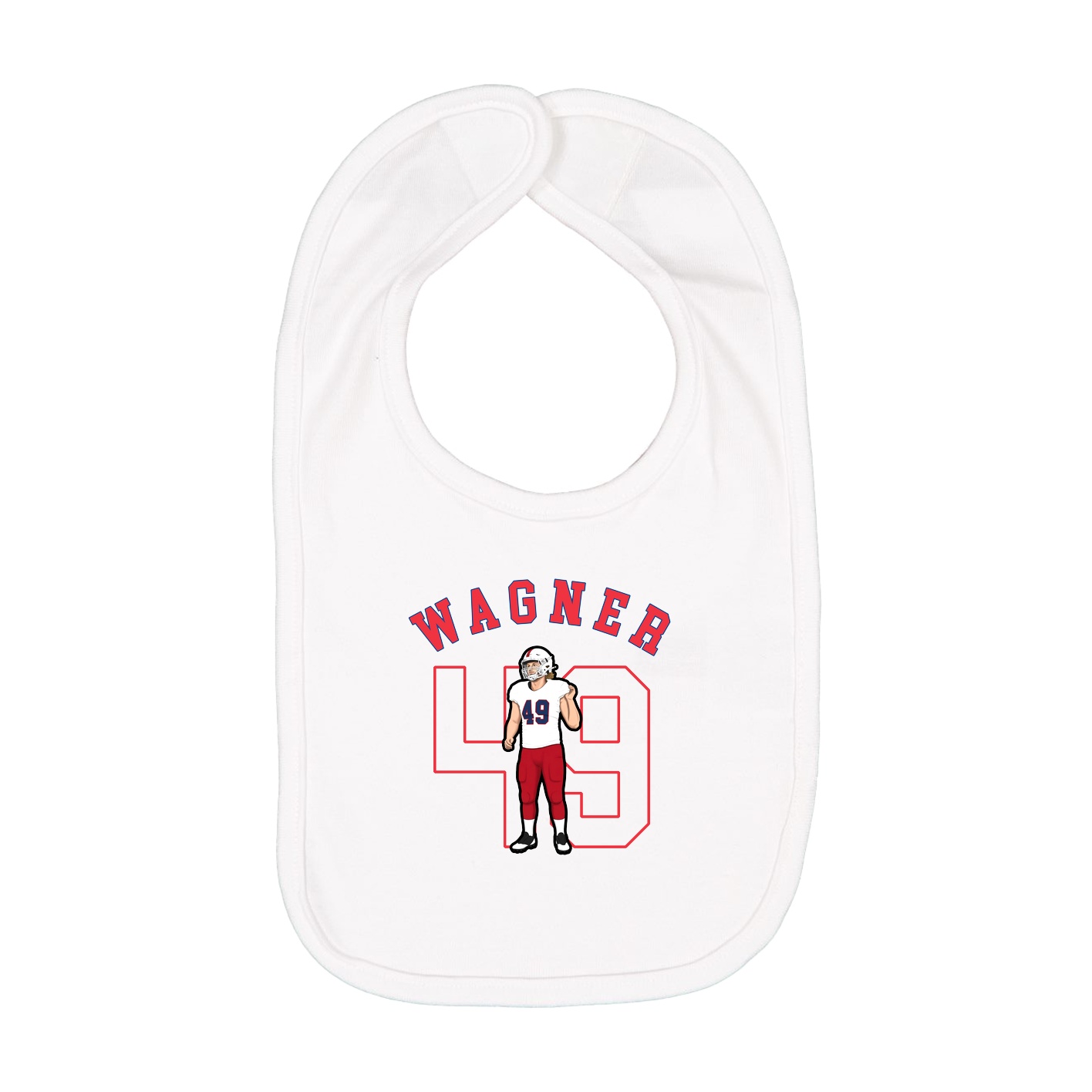 Infant Bib — Shirsey Arch in White