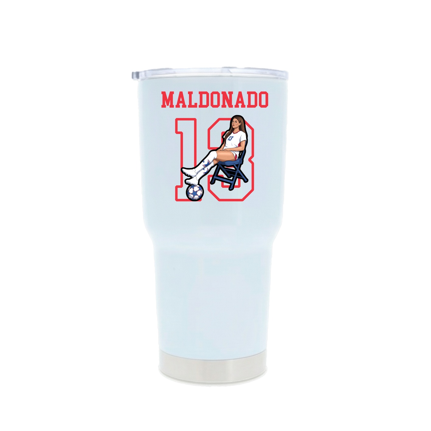30oz Stainless Steel Tumbler — Shirsey in White