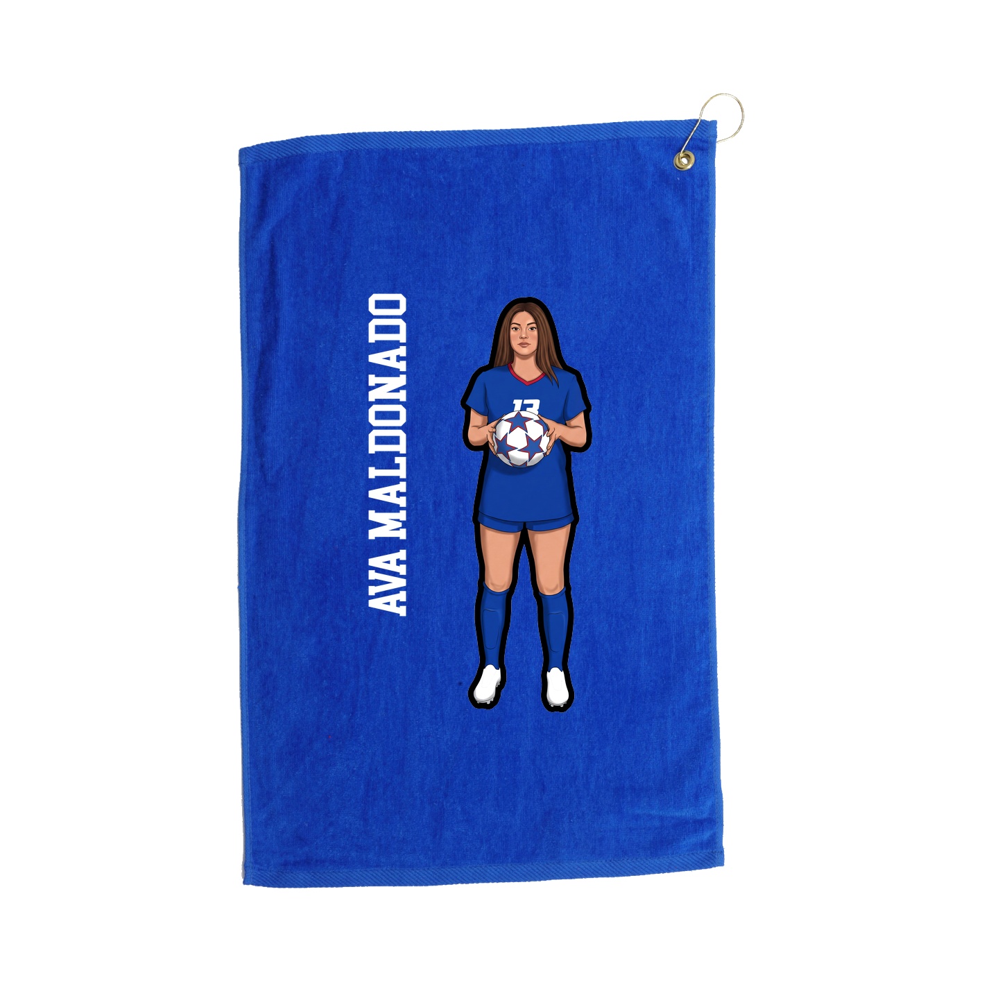 Golf Towel — Name Vertical in Royal