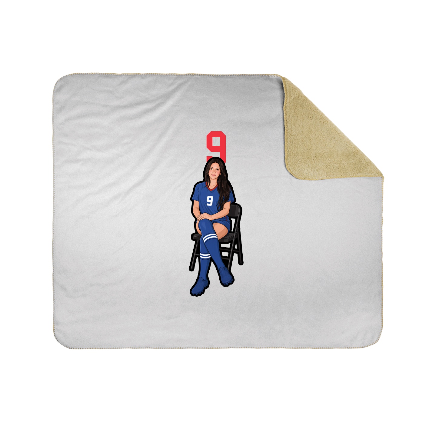 Throw Blanket — Number Top in White