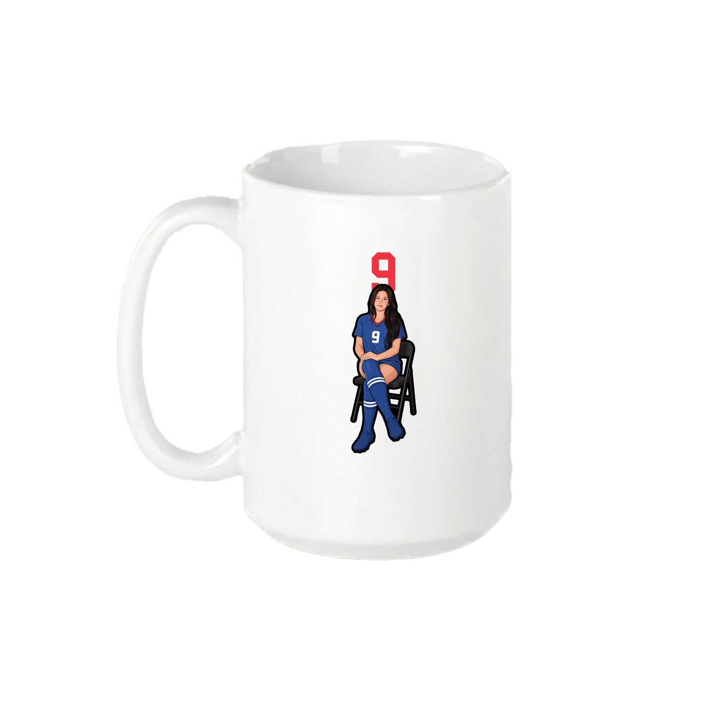 15oz Coffee Mug — Number Top in White