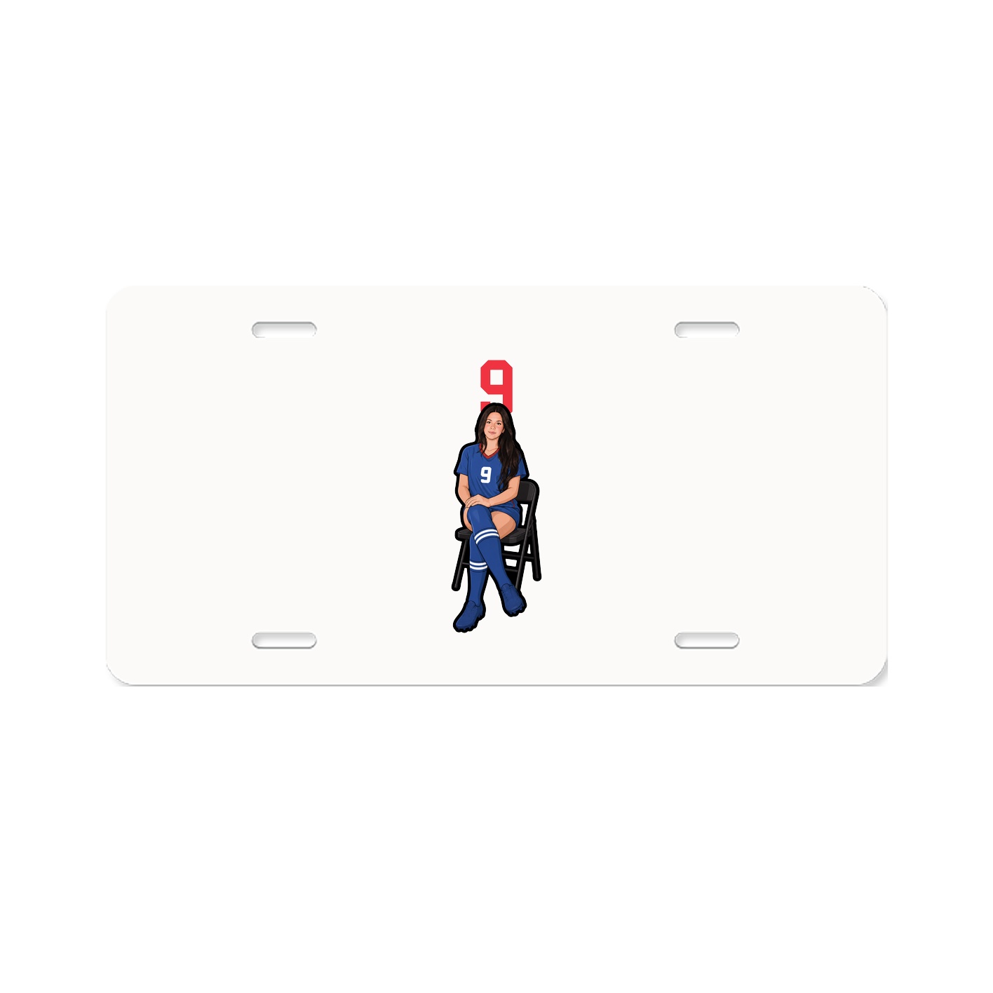 License Plate — Number Top in Classic