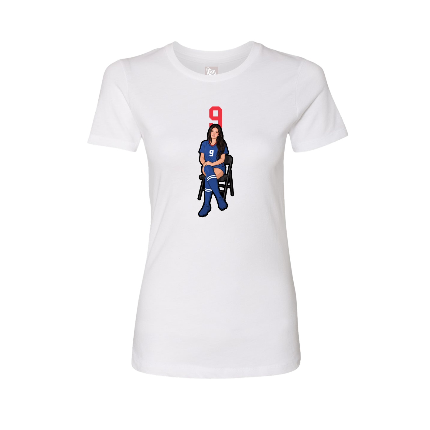Fitted Women's Tee — Number Top in White