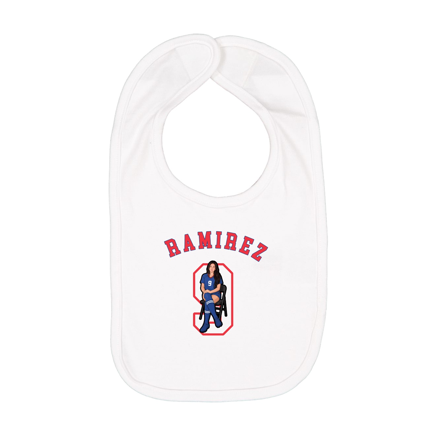 Infant Bib — Shirsey Arch in White