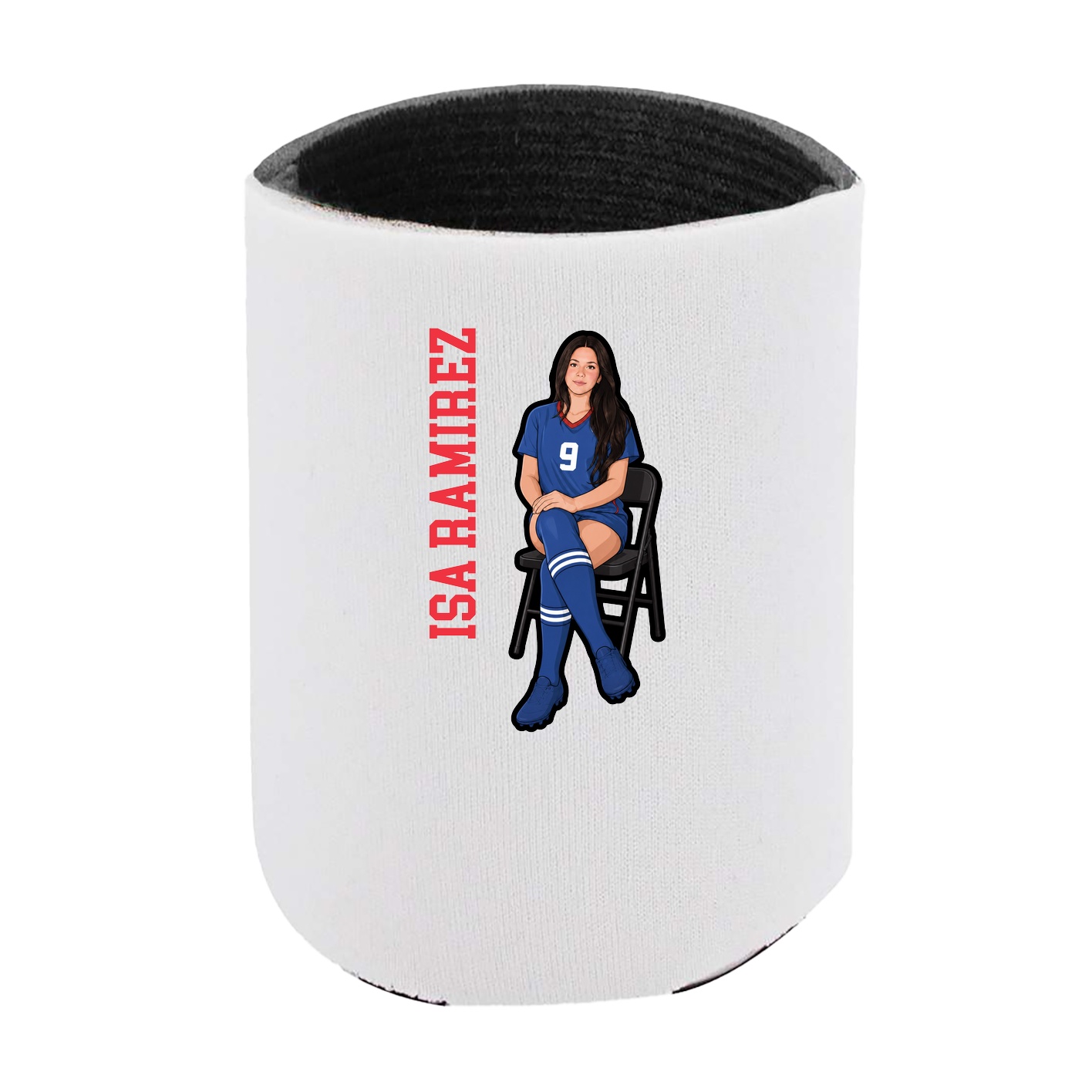 Can Holder — Name Vertical in White