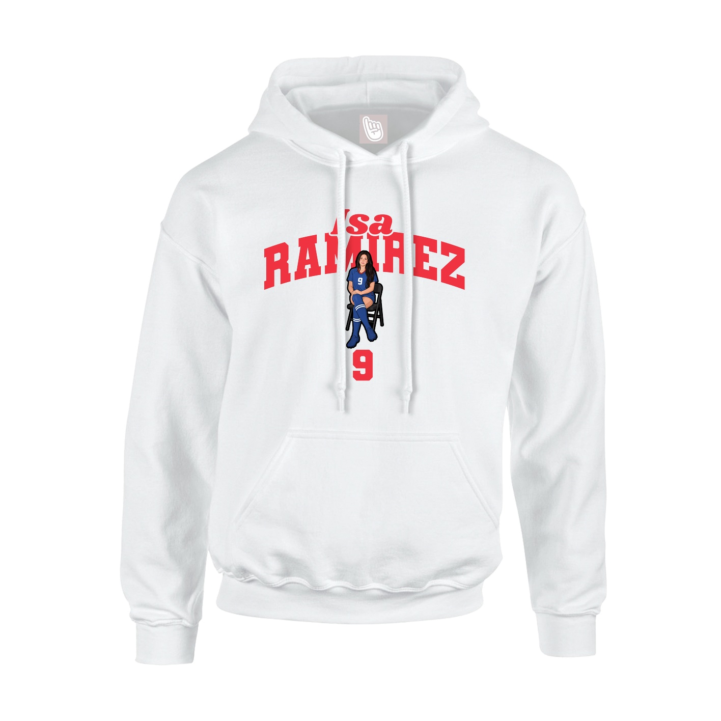 Youth Hoodie — Signature Arch in White