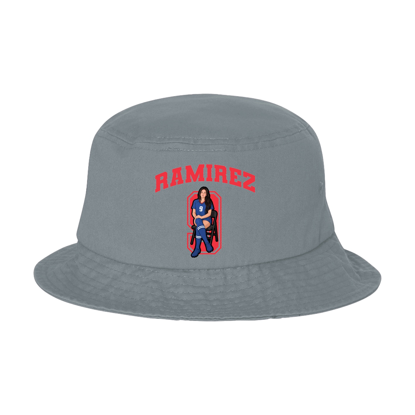Bucket Cap — Number in Grey