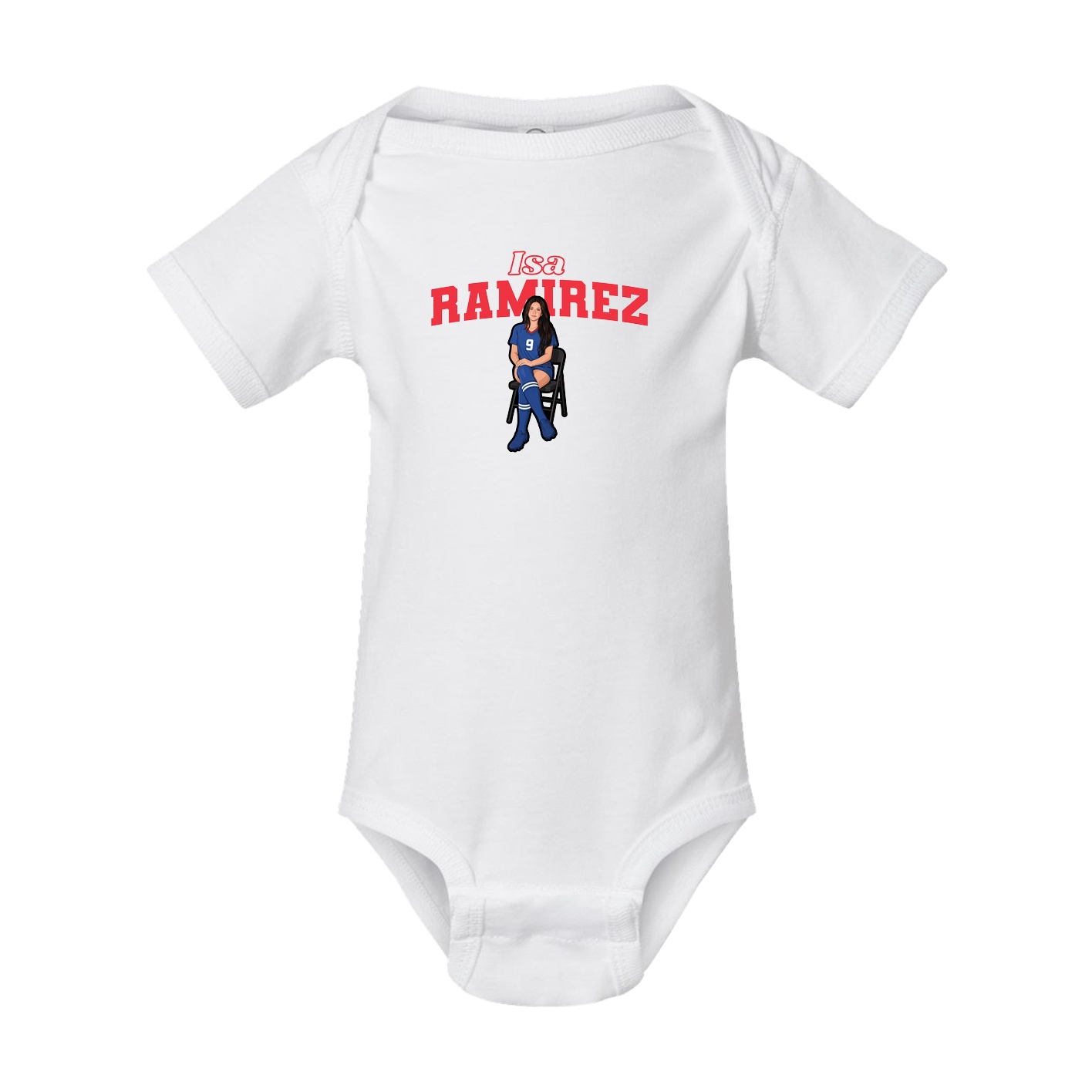Baby Onesie — Name Arch in White