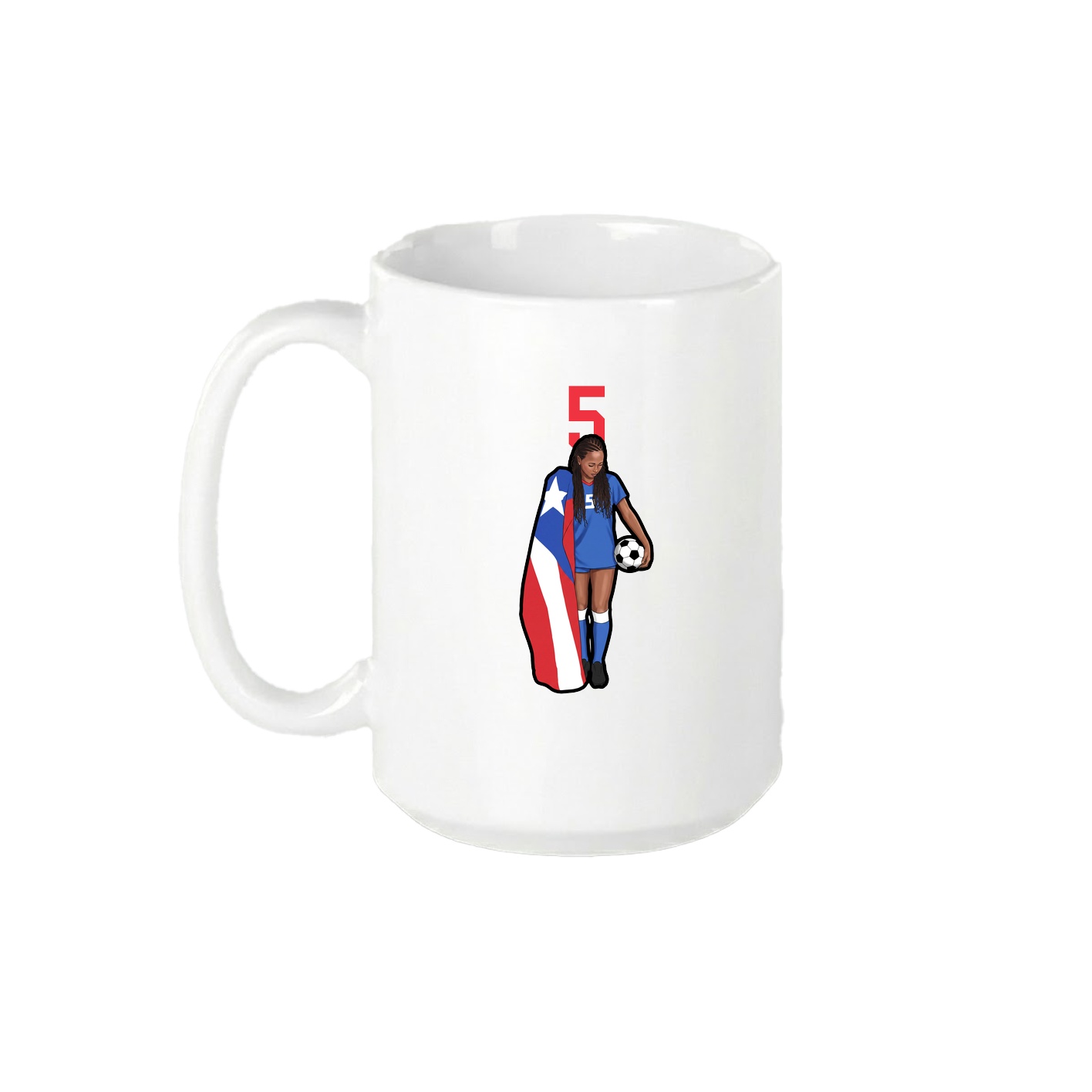 15oz Coffee Mug — Number Top in White