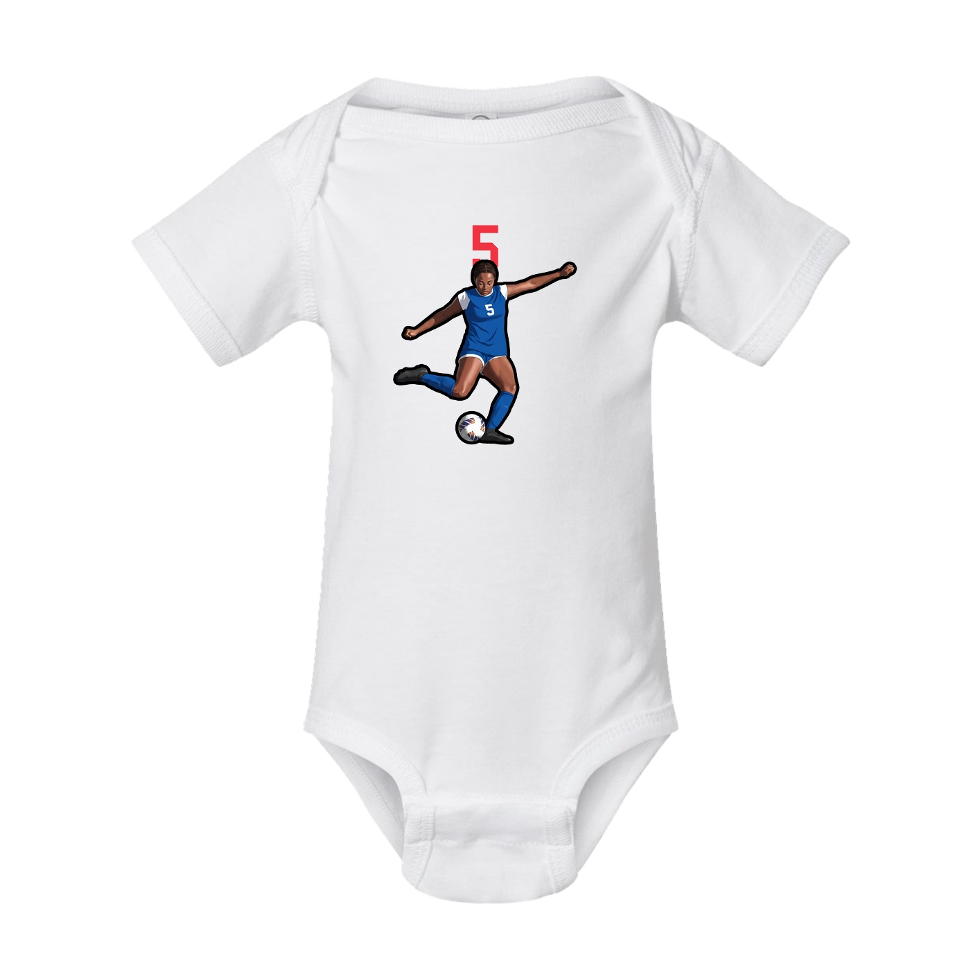 Baby Onesie — Number Top in White