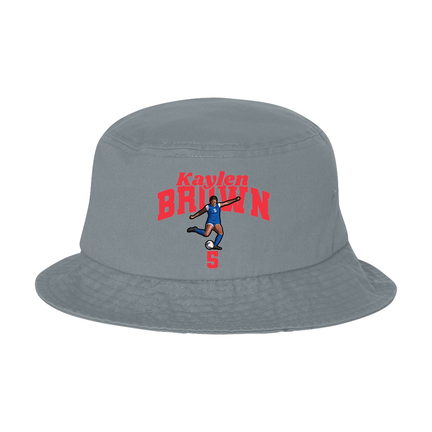 Bucket Cap — Signature Arch in Grey