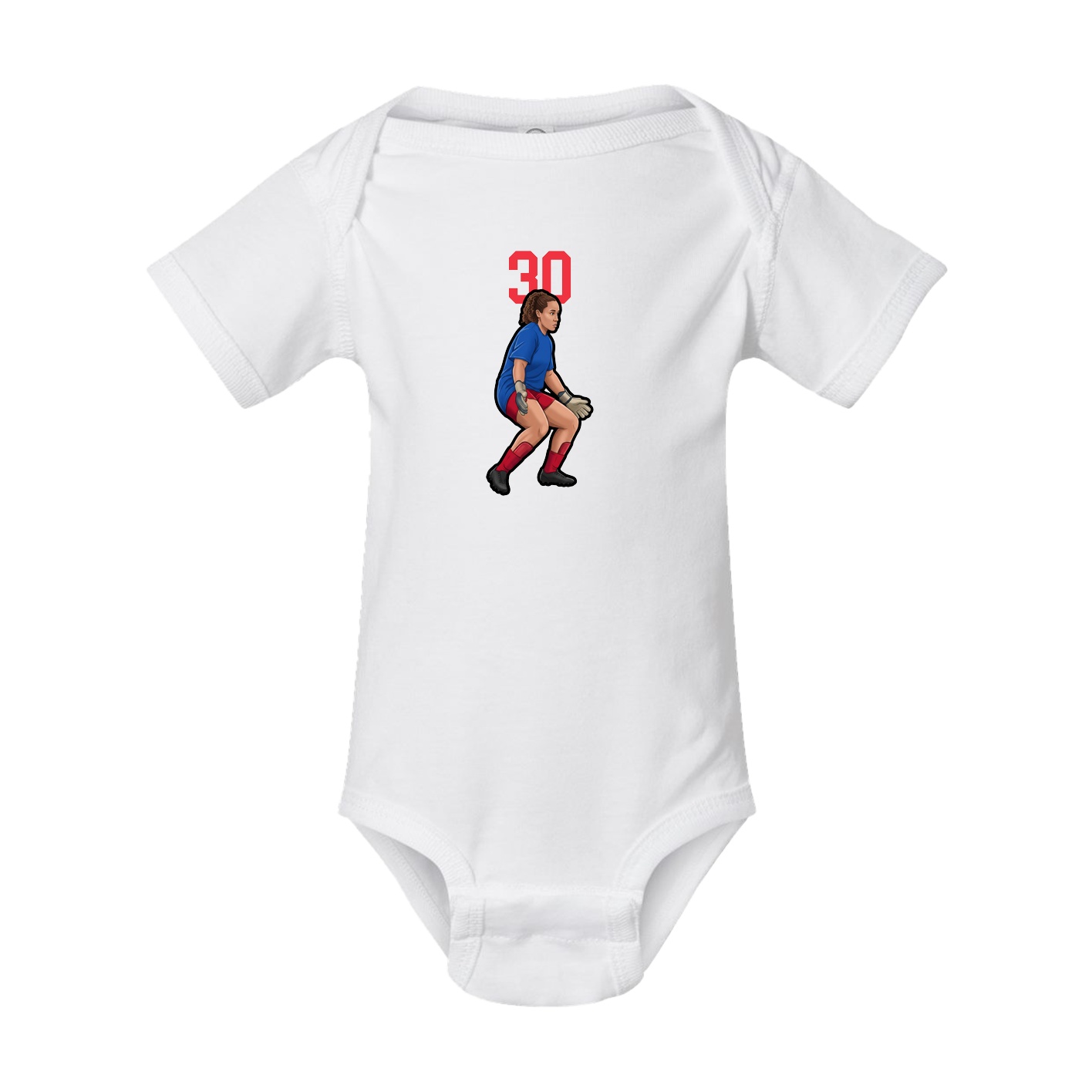 Baby Onesie — Number Top in White