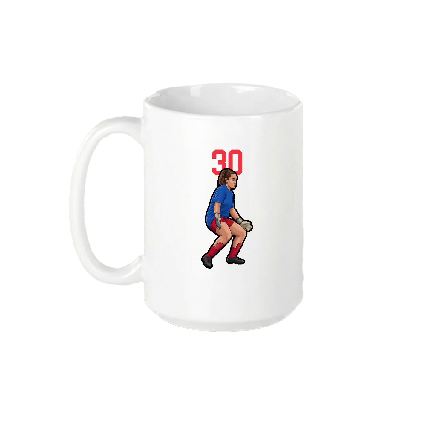 15oz Coffee Mug — Number Top in White