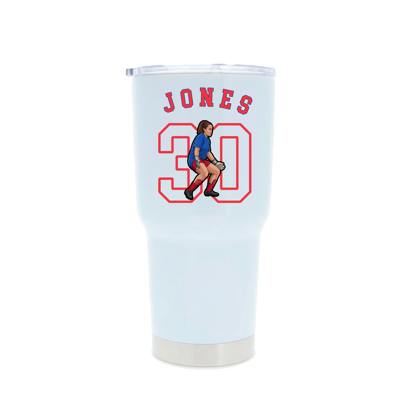 30oz Stainless Steel Tumbler — Shirsey Arch in White