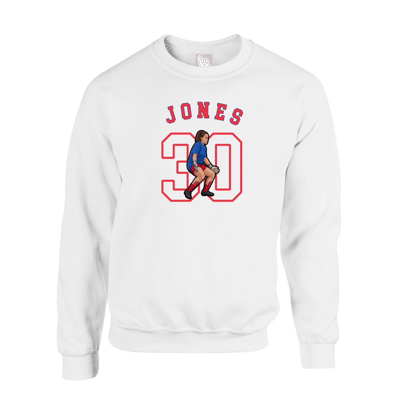 Fleece Crew — Shirsey Arch in White