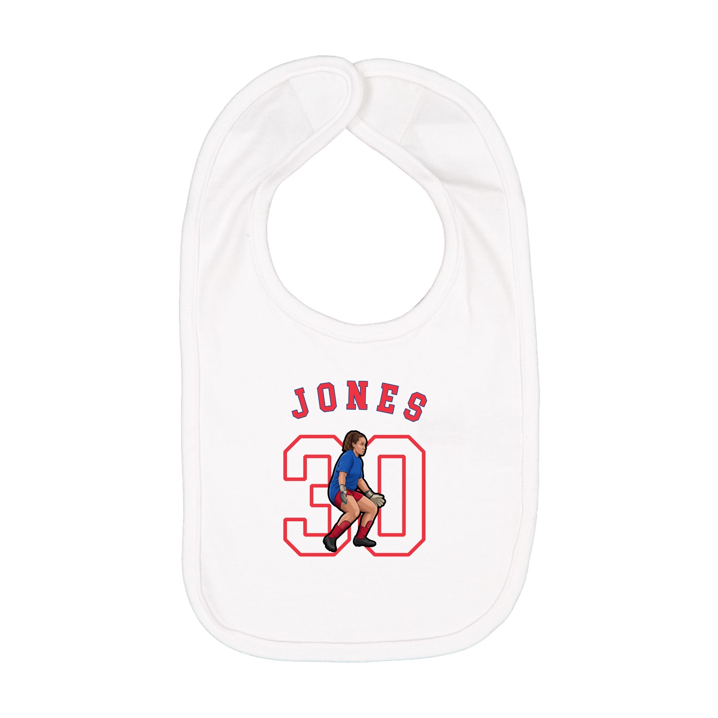 Infant Bib — Shirsey Arch in White