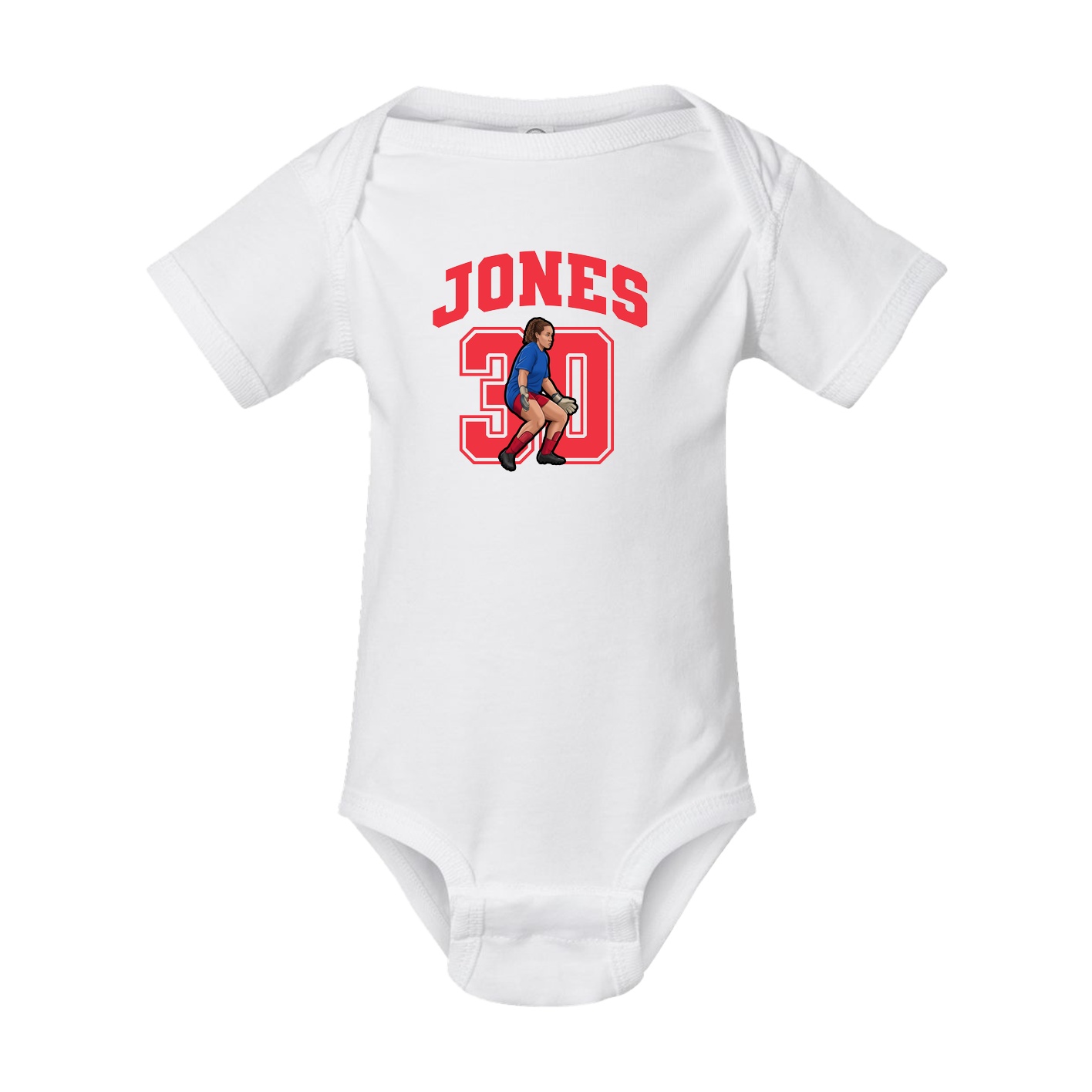 Baby Onesie — Number in White