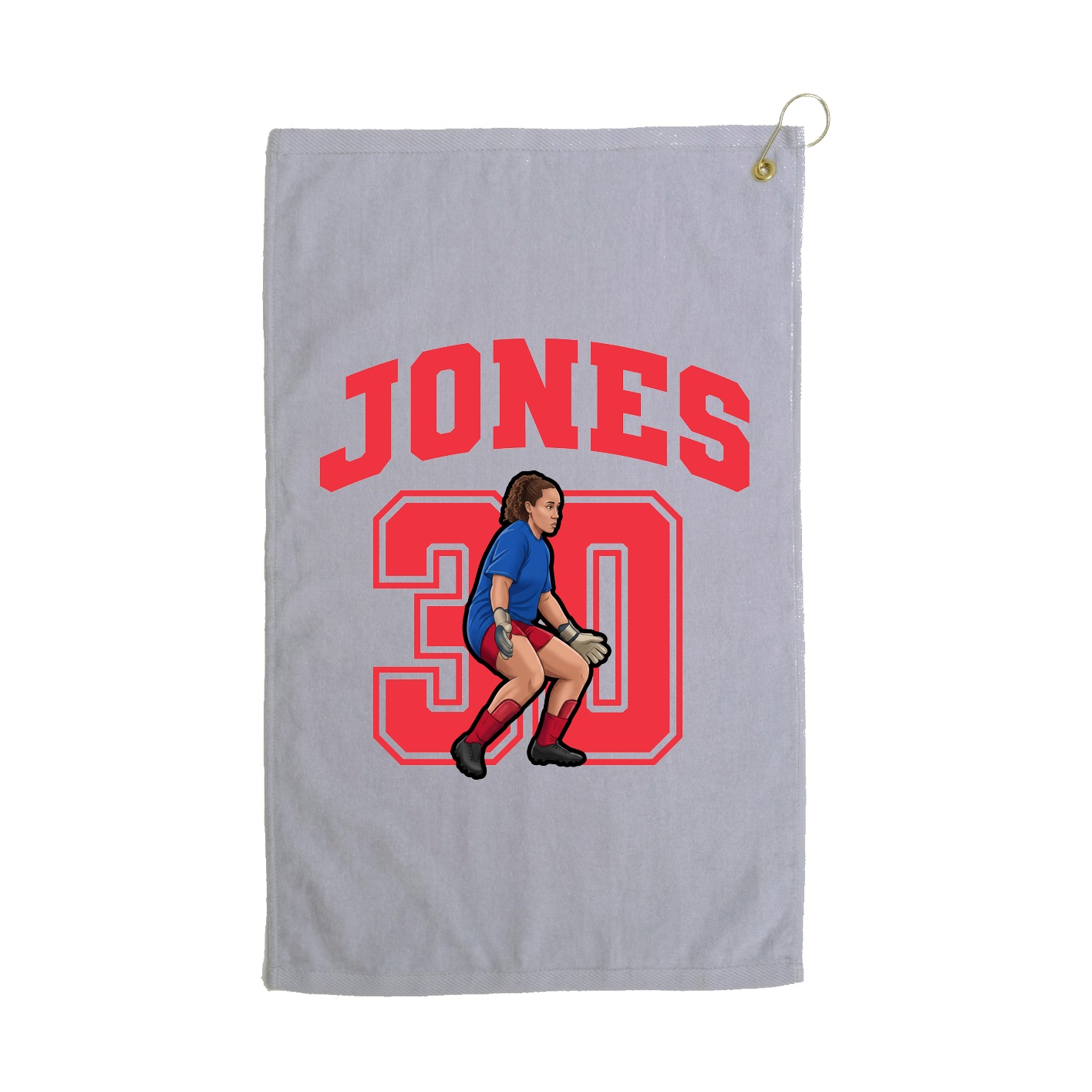 Golf Towel — Number in Grey