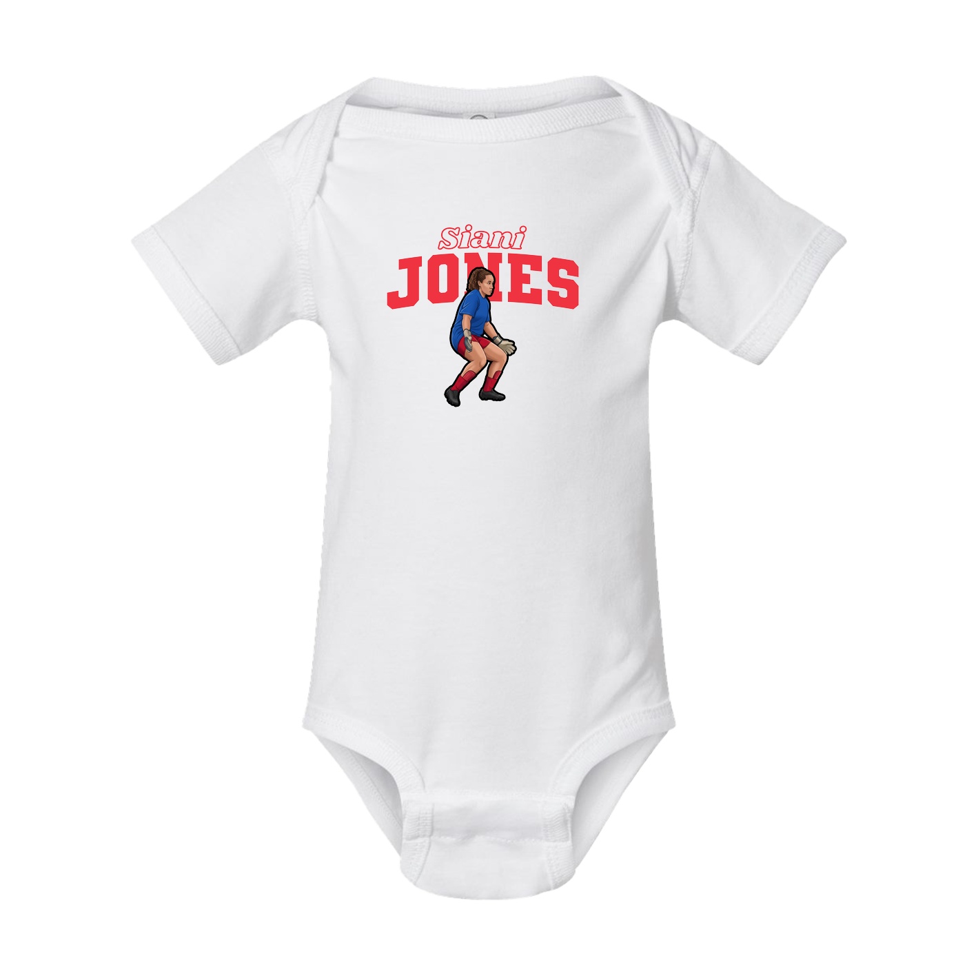 Baby Onesie — Name Arch in White