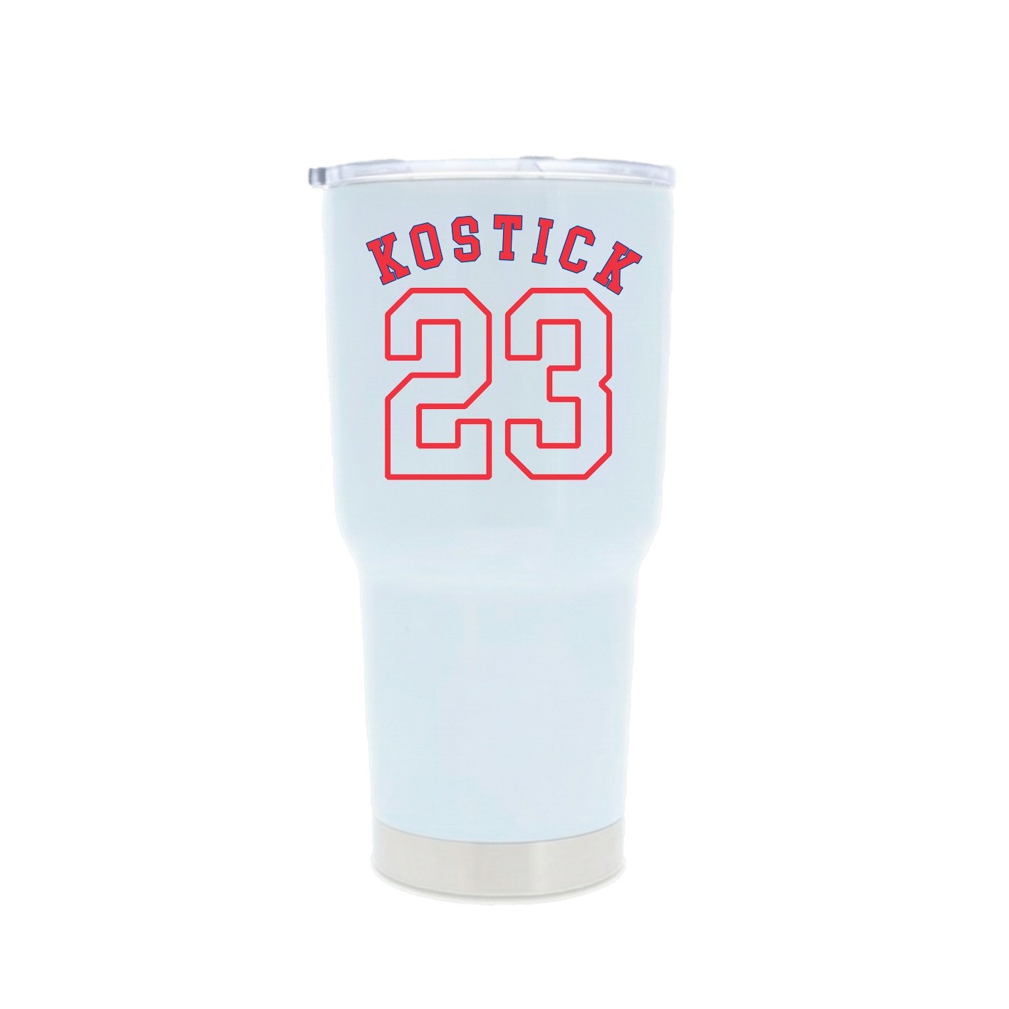 30oz Stainless Steel Tumbler — Shirsey Arch in White