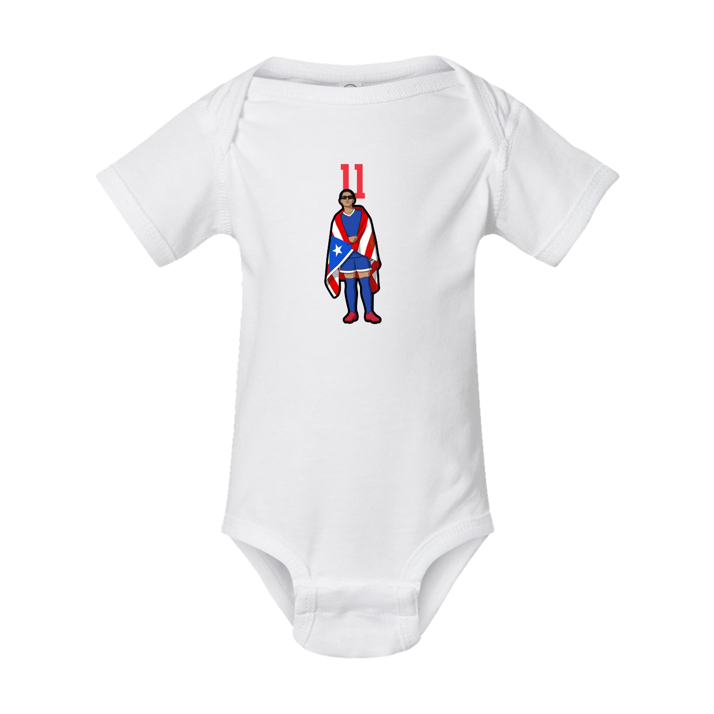 Baby Onesie — Number Top in White