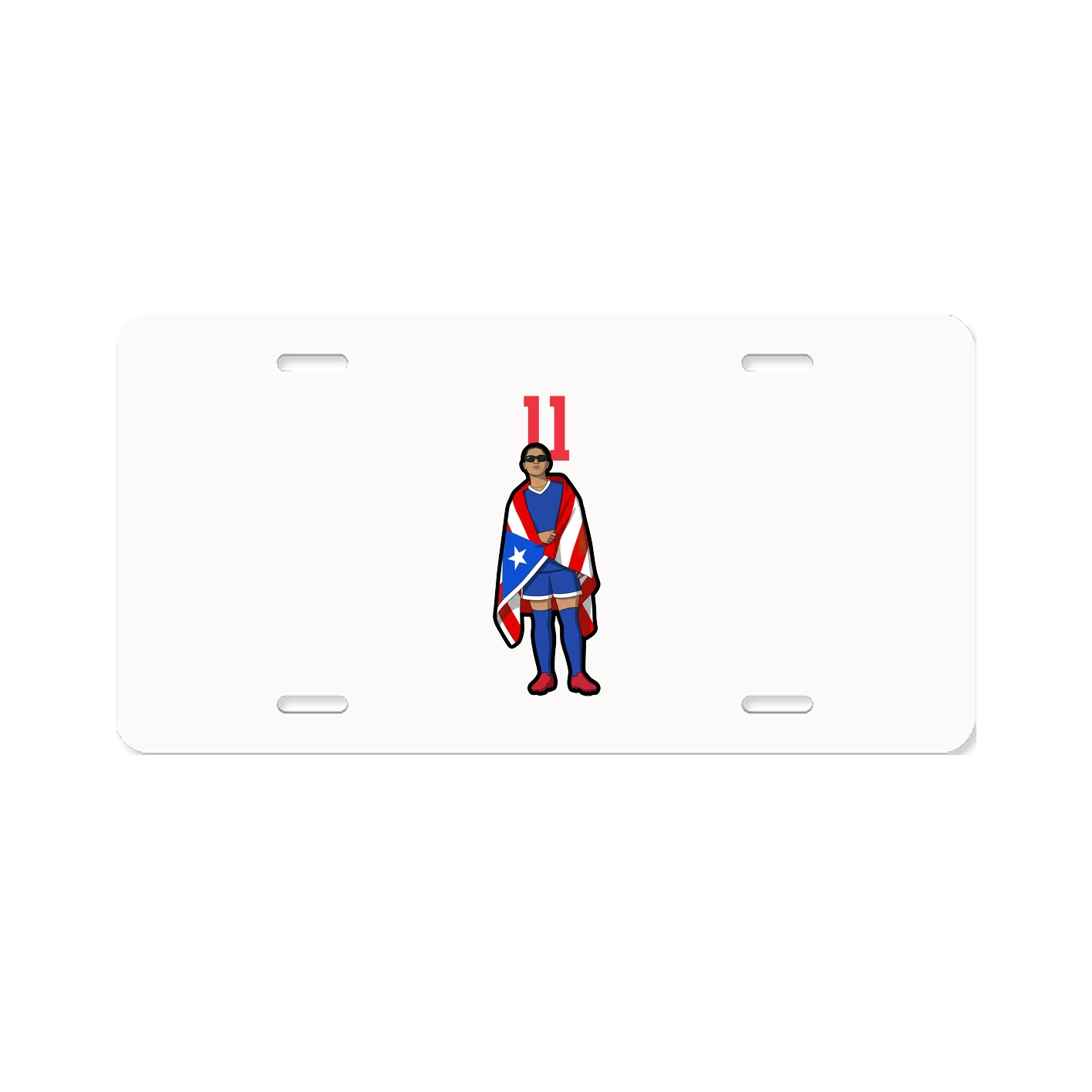 License Plate — Number Top in Classic
