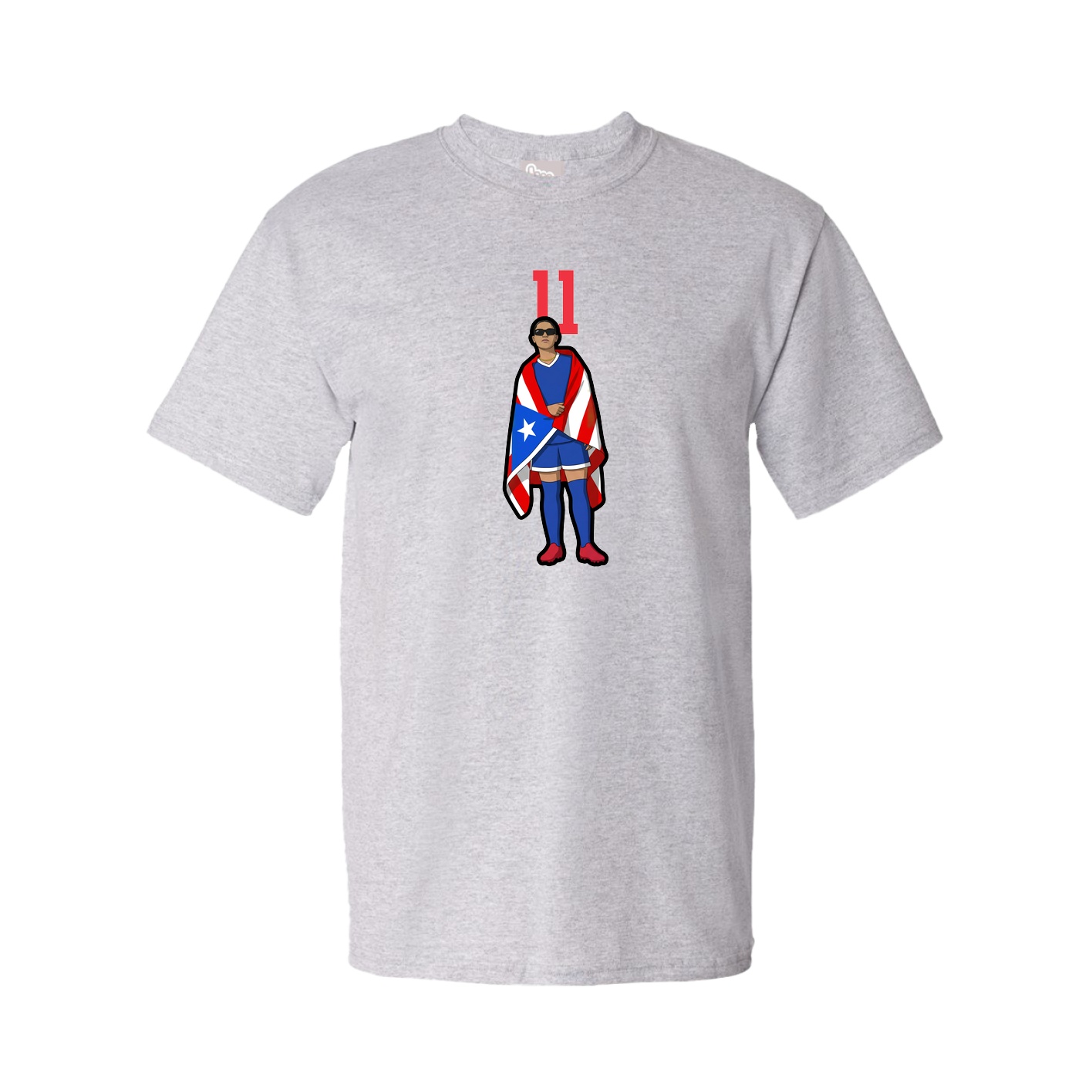 Youth Tee — Number Top in Grey