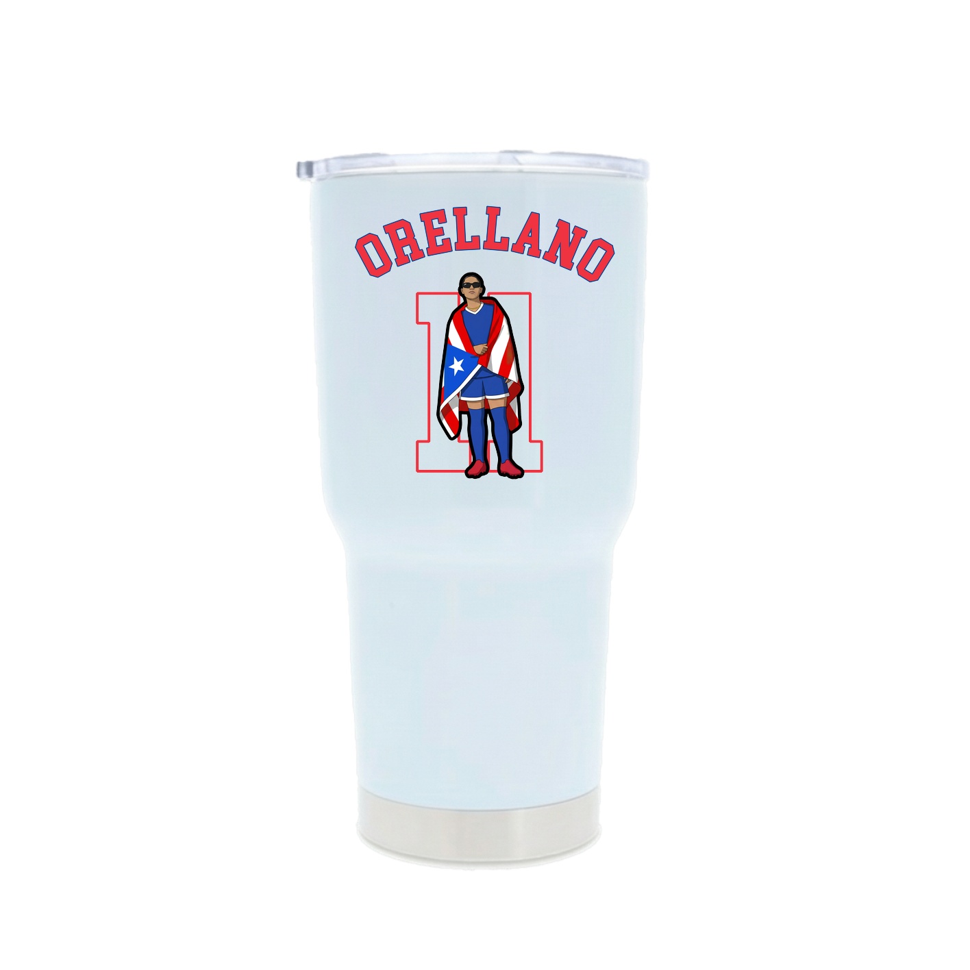 30oz Stainless Steel Tumbler — Shirsey Arch in White