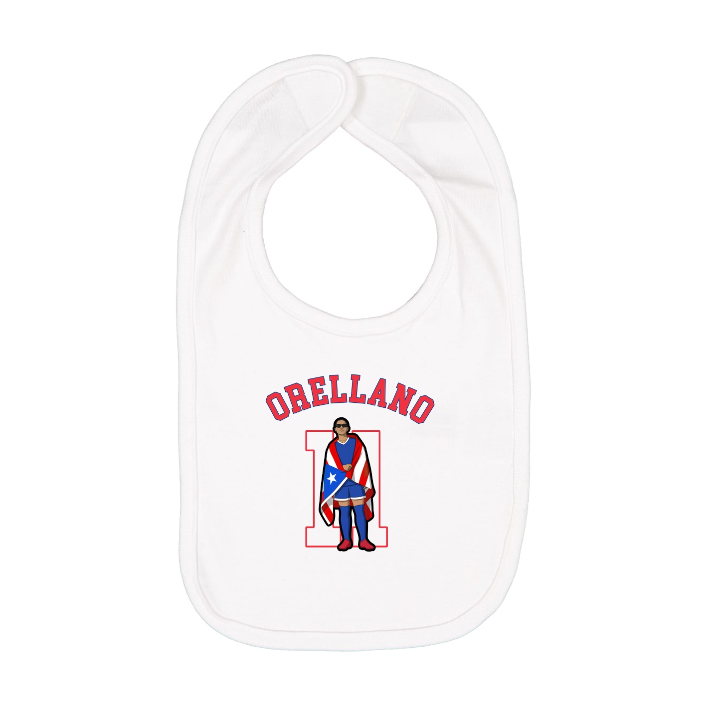Infant Bib — Shirsey Arch in White