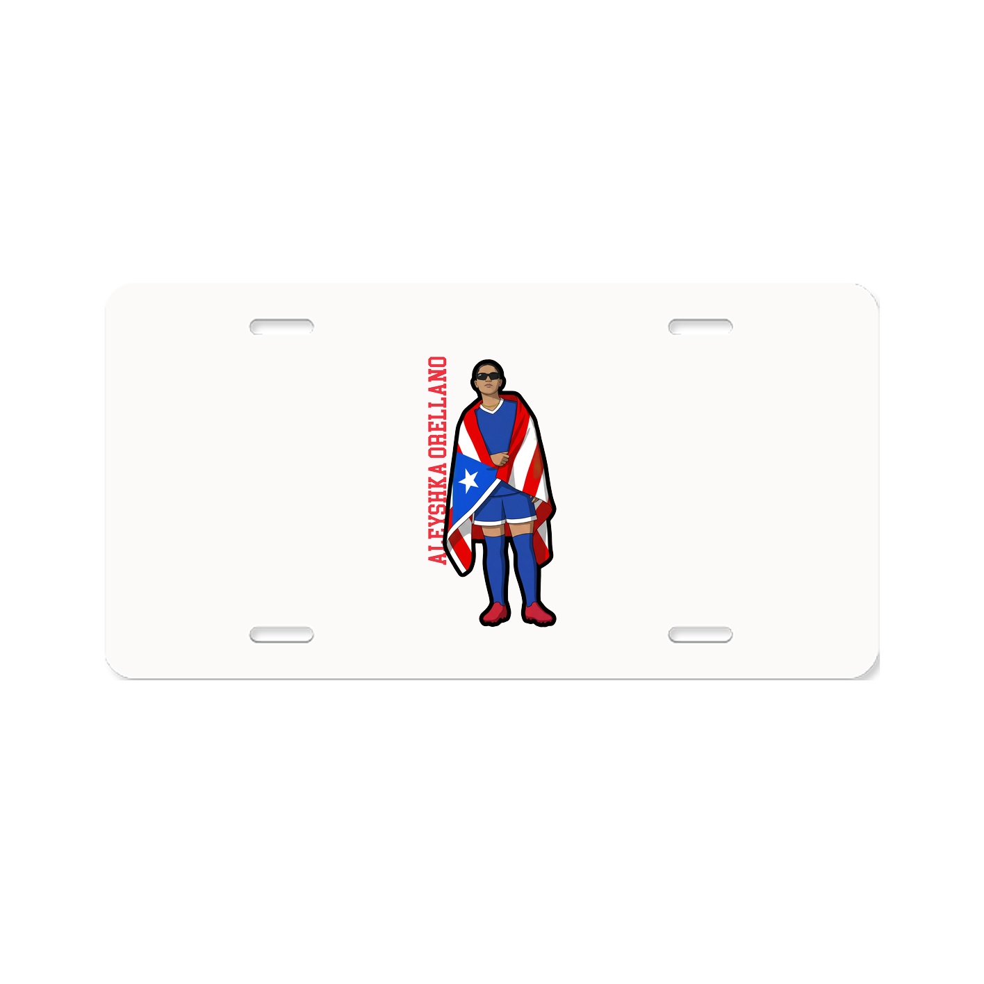 License Plate — Name Vertical in Classic
