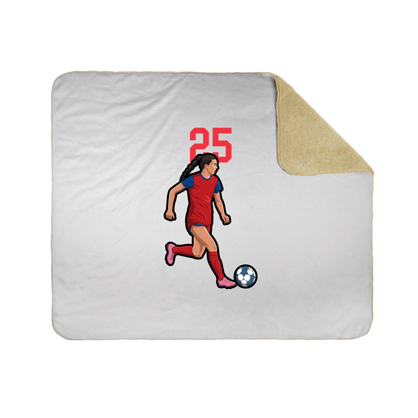 Throw Blanket — Number Top in White
