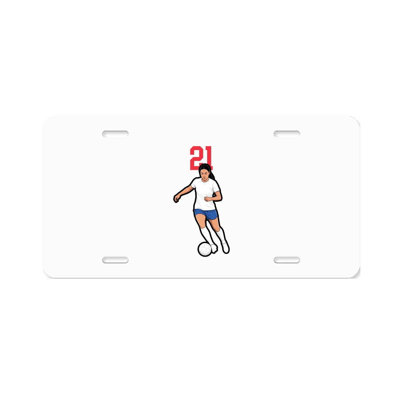 License Plate — Number Top in Classic