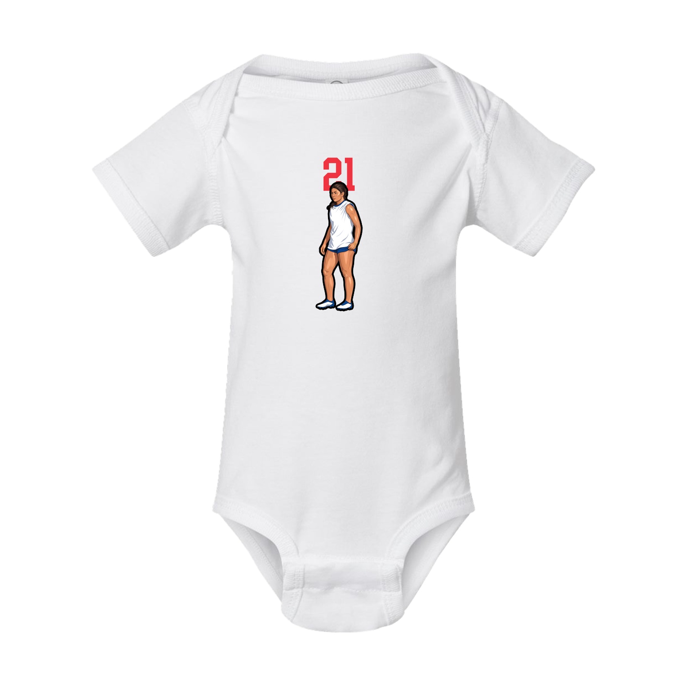 Baby Onesie — Number Top in White