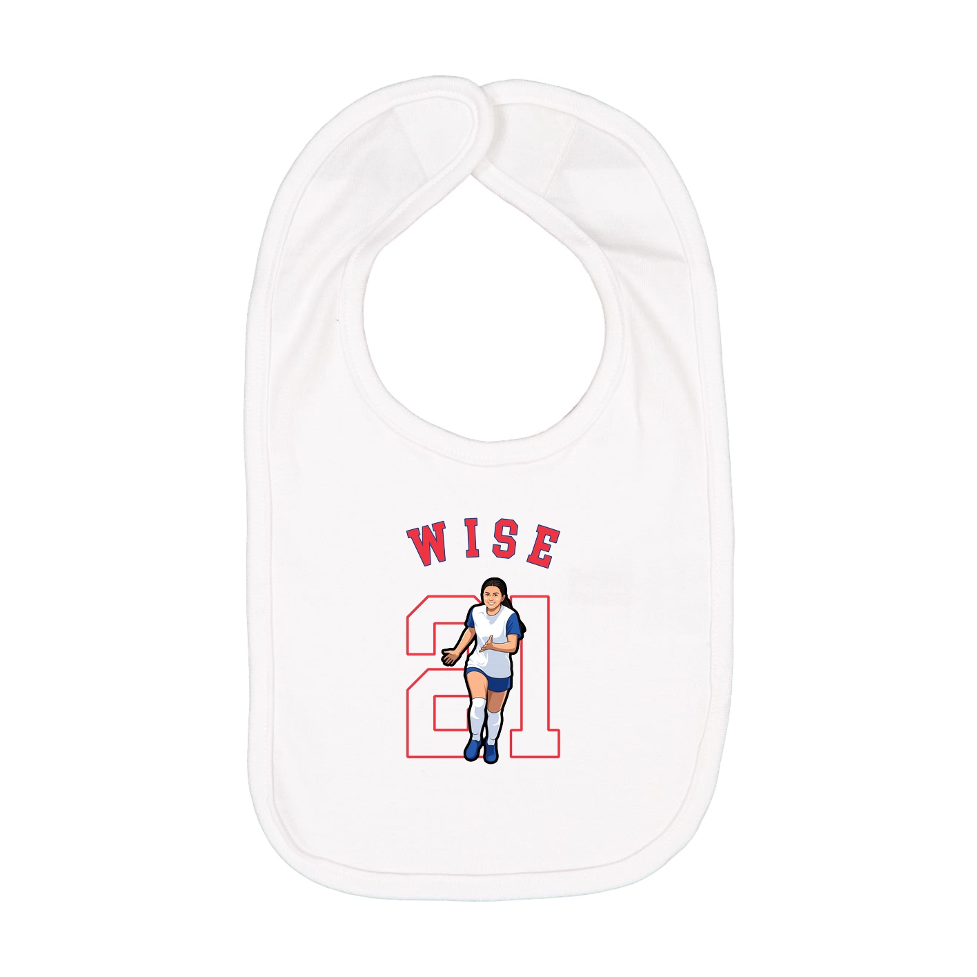Infant Bib — Shirsey Arch in White