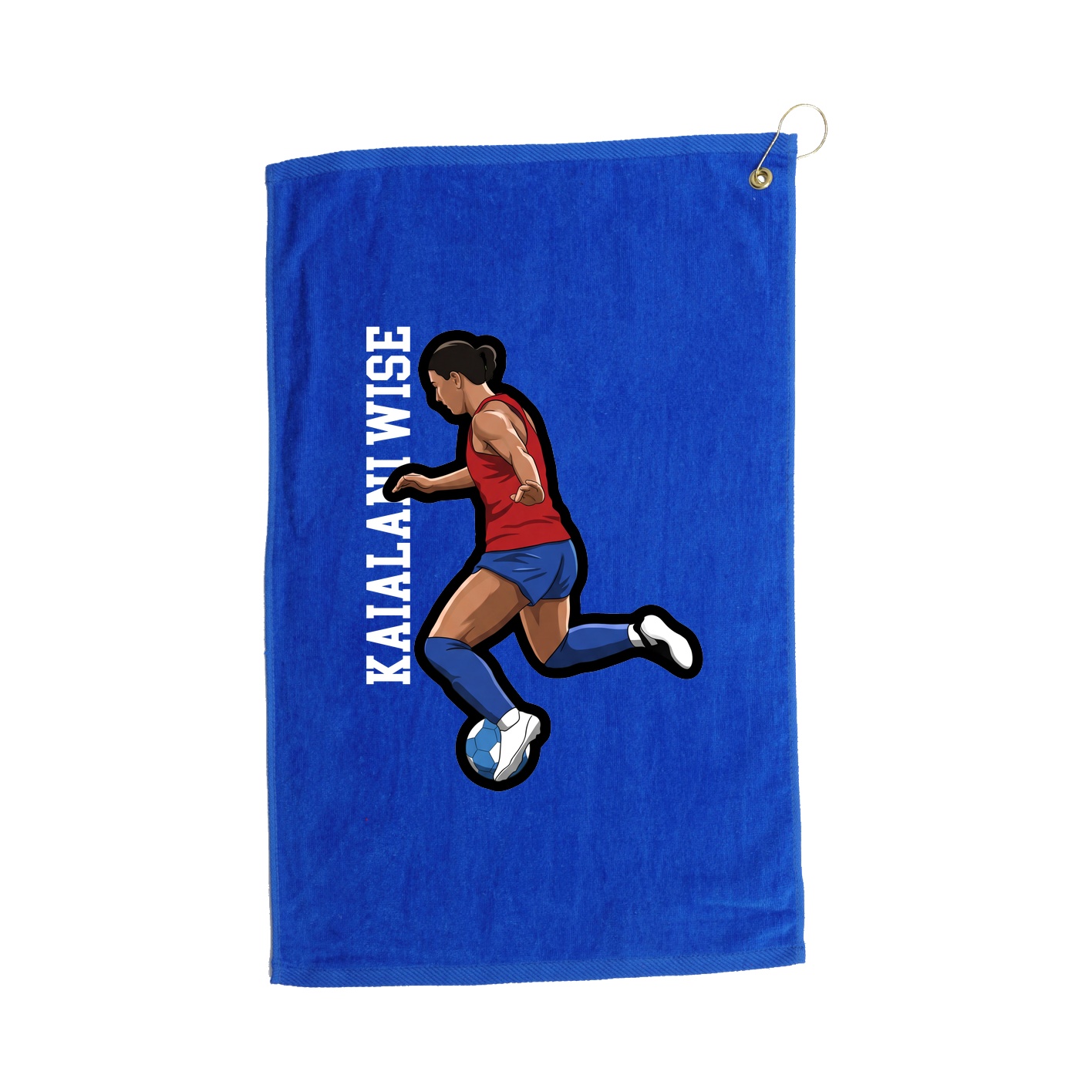 Golf Towel — Name Vertical in Royal