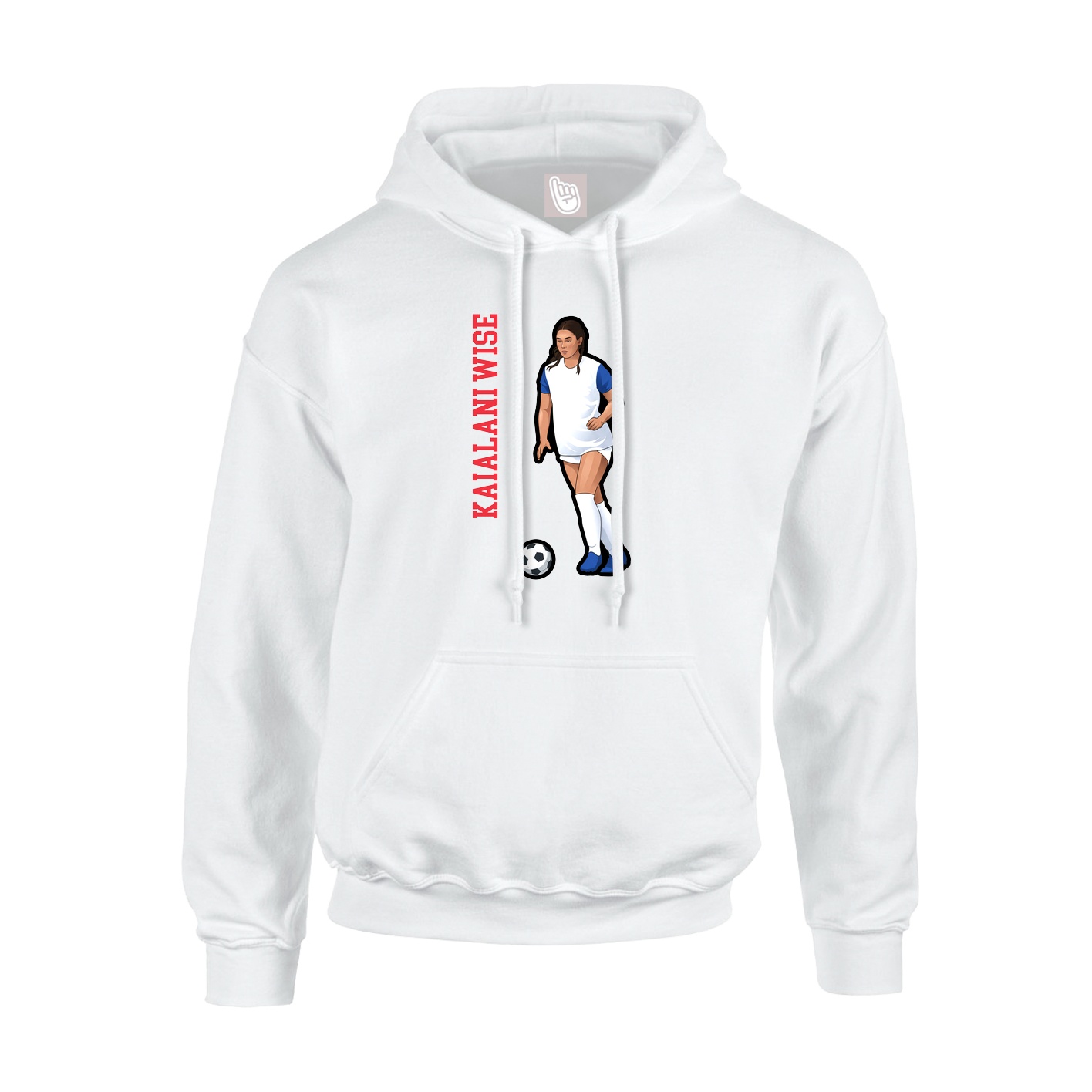Hoodie — Name Vertical in White