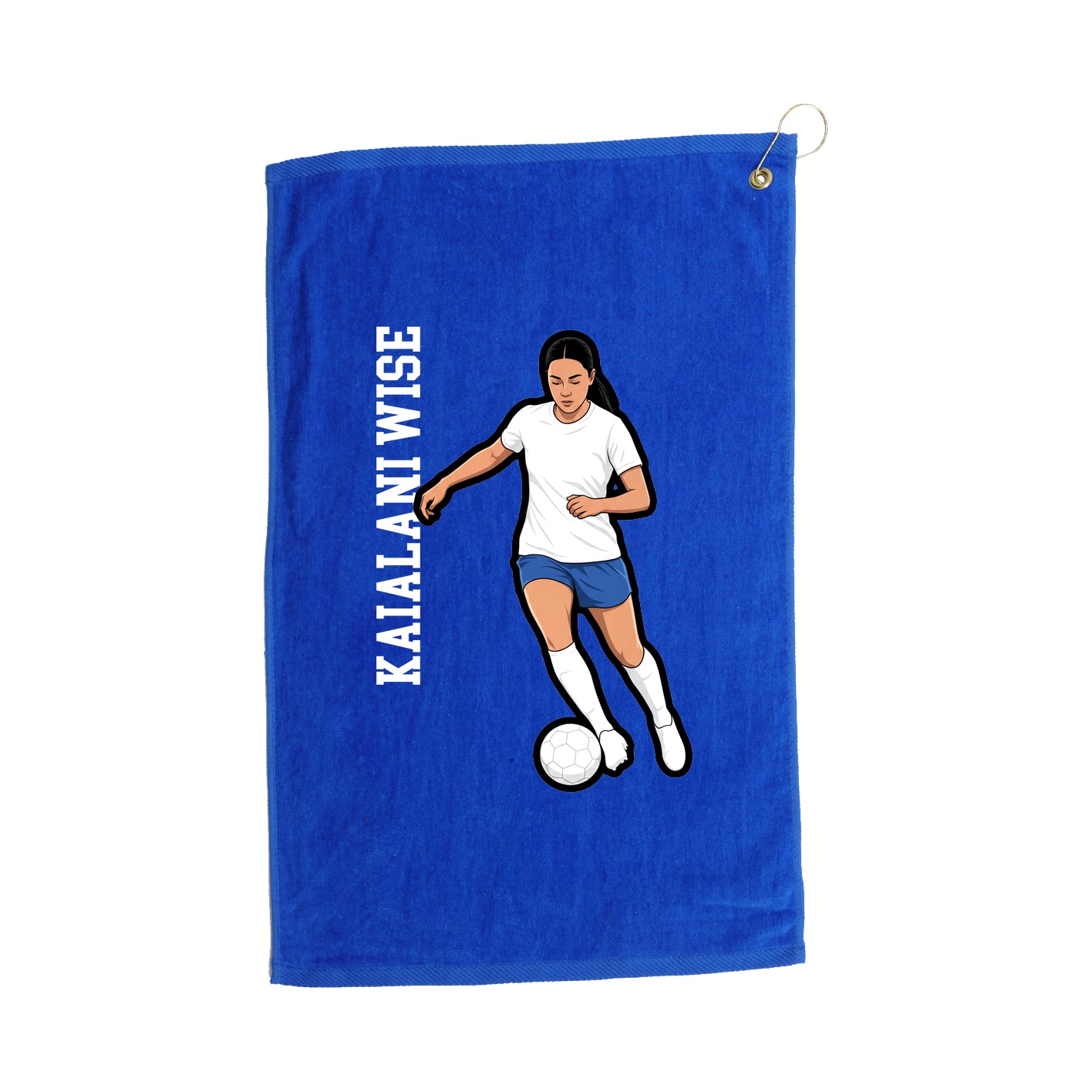 Golf Towel — Name Vertical in Royal