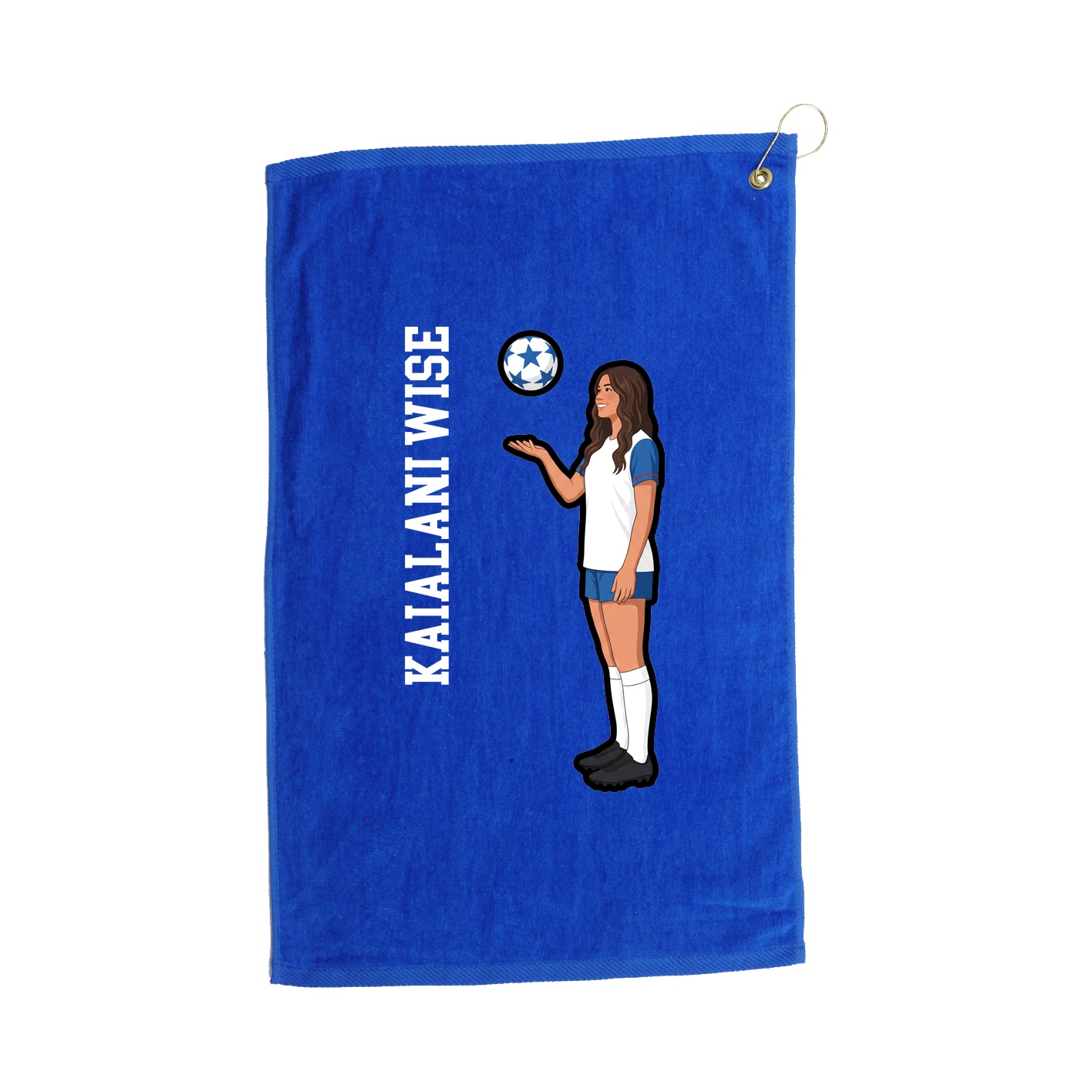 Golf Towel — Name Vertical in Royal