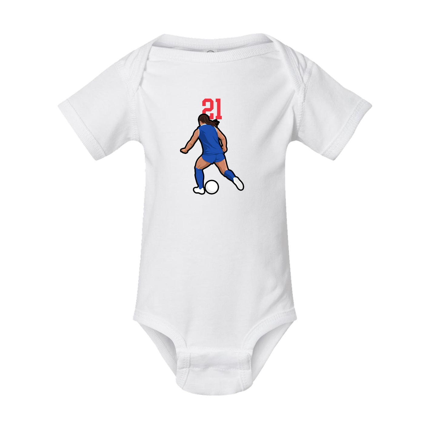 Baby Onesie — Number Top in White