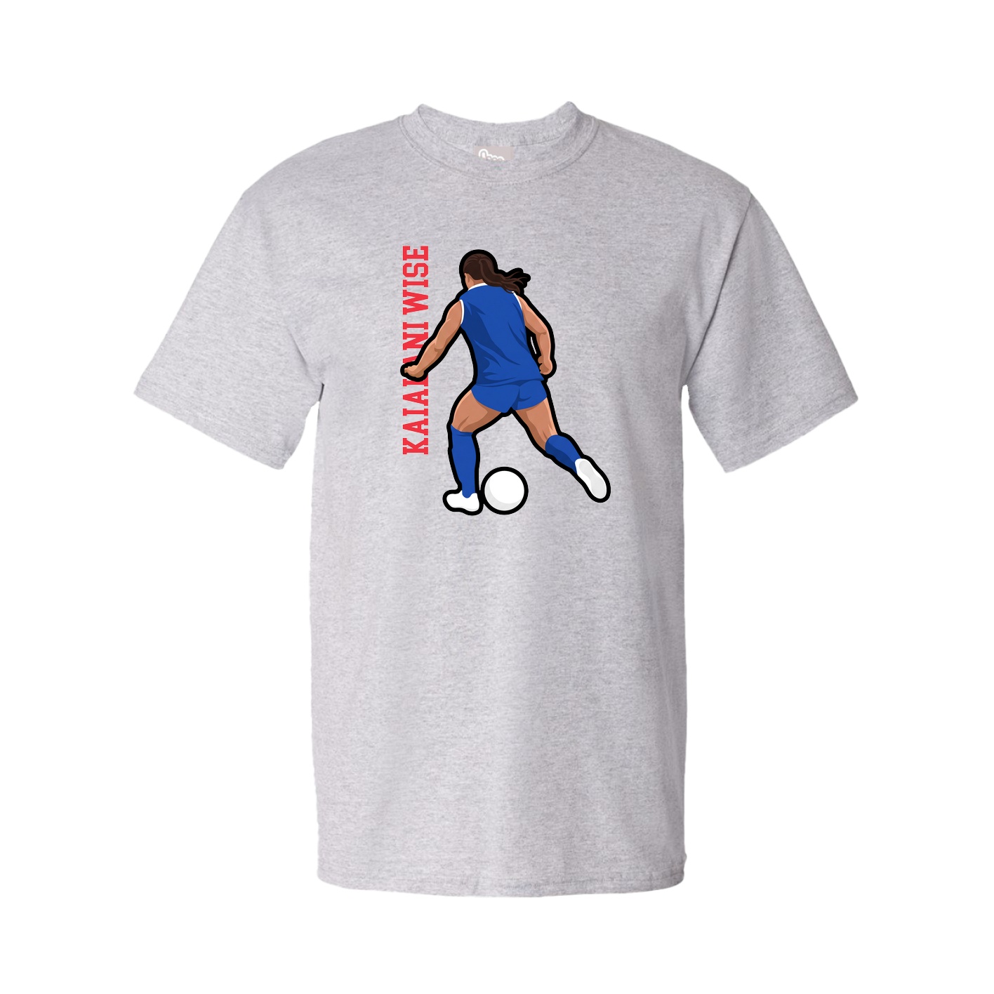 Tee — Name Vertical in Grey