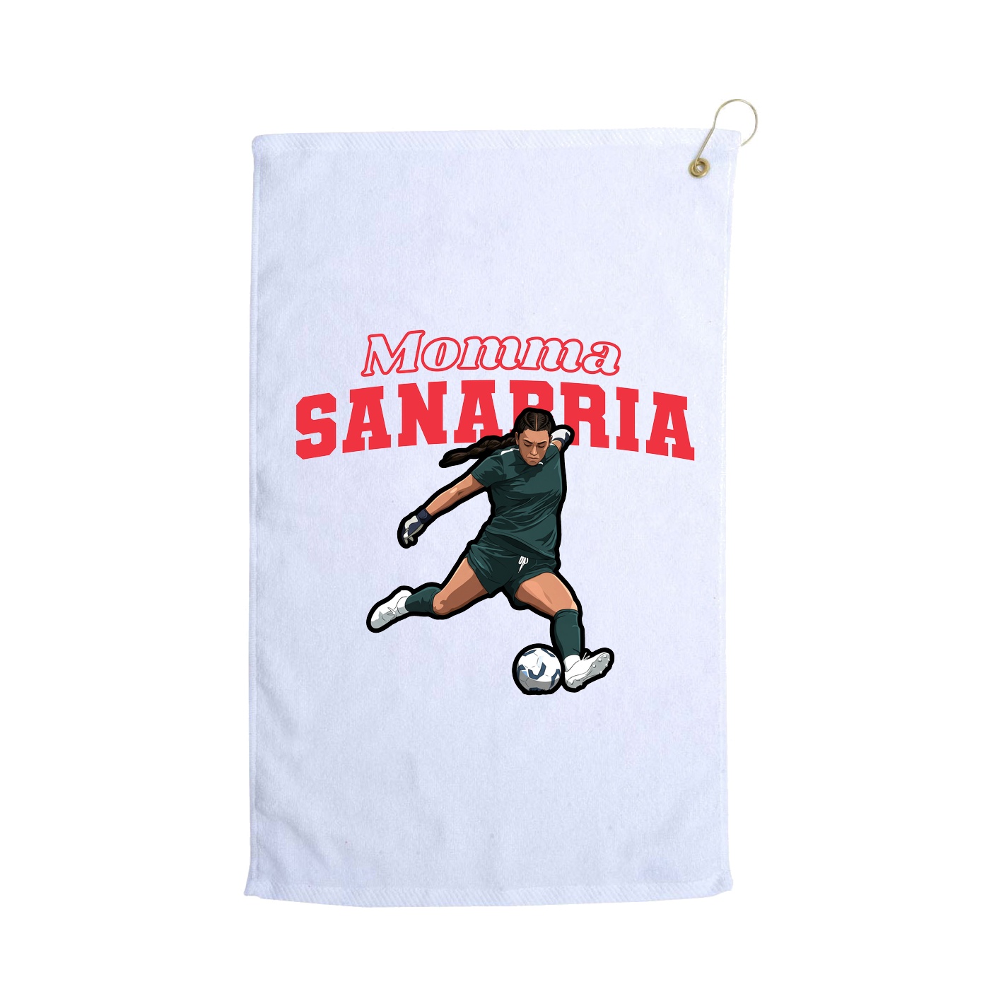 Golf Towel — Mothers Day Block in White