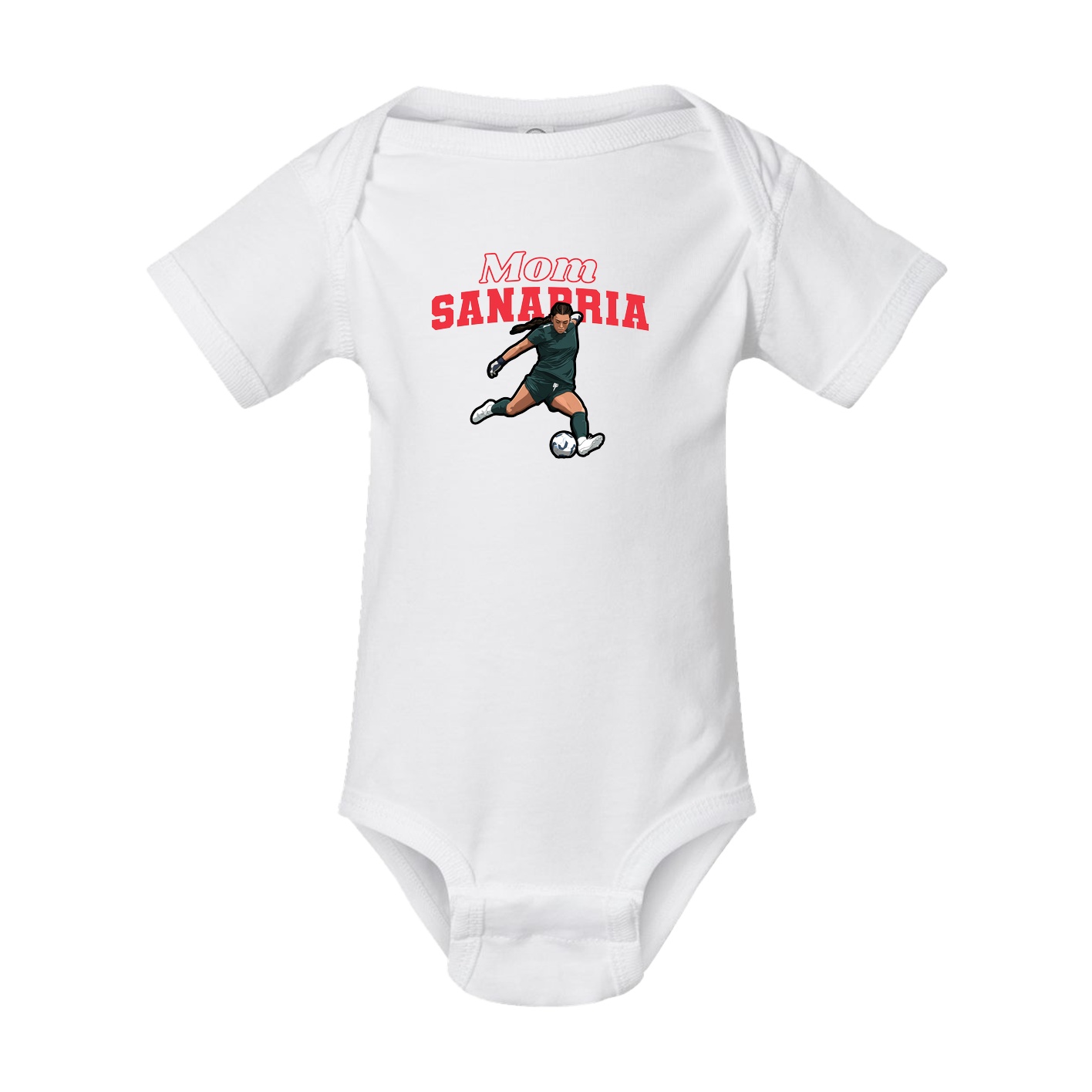 Baby Onesie — Mothers Day Block in White