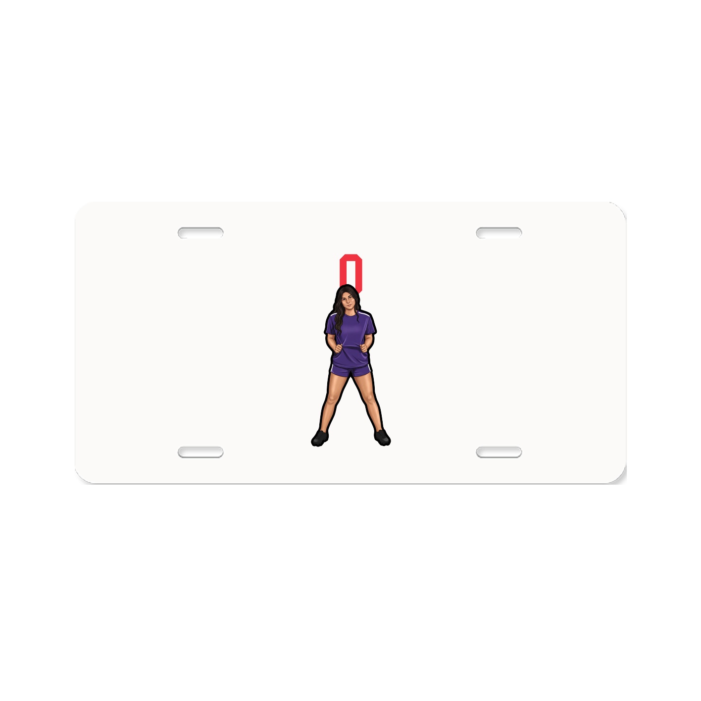 License Plate — Number Top in Classic
